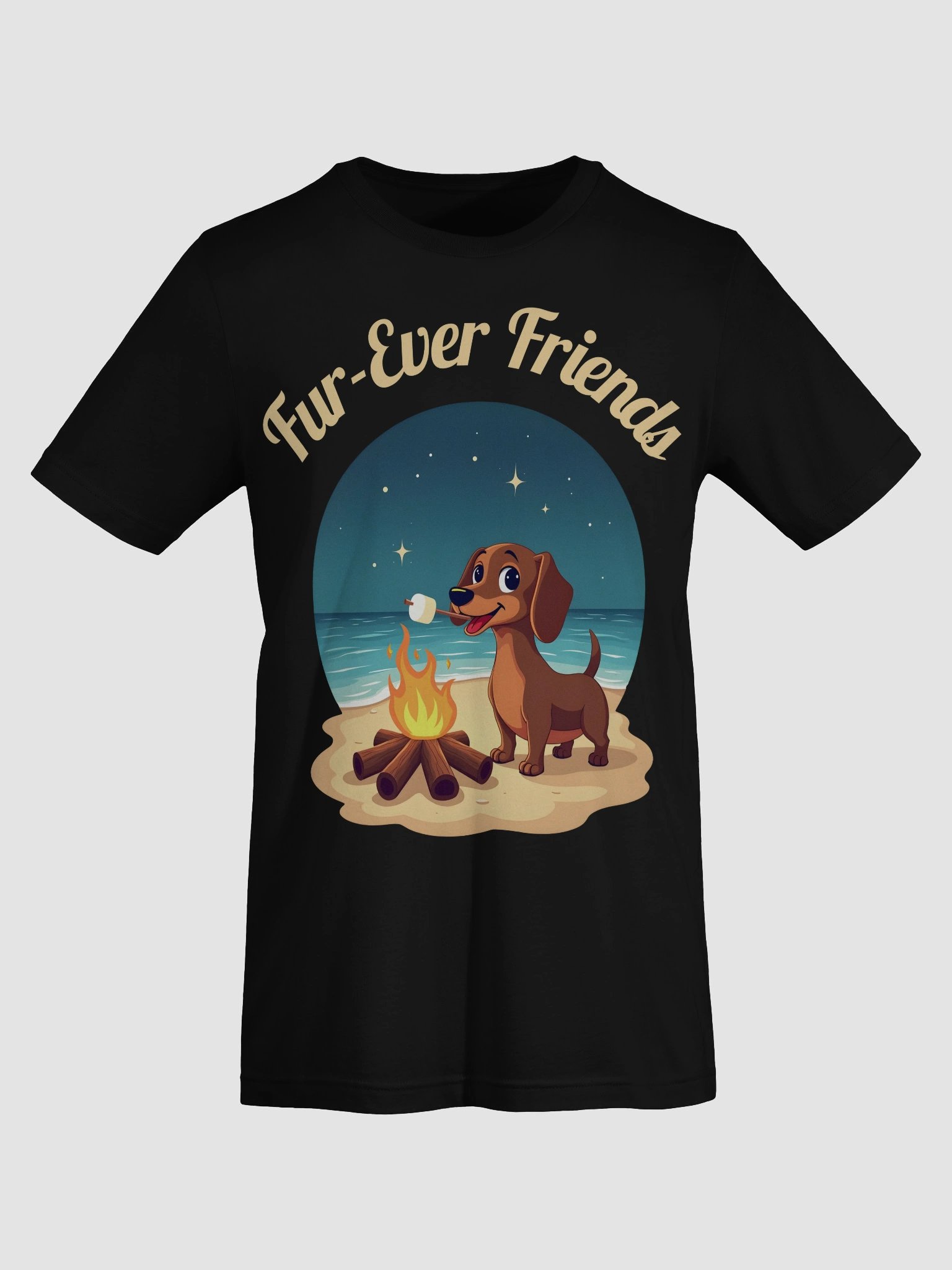 Fur-Ever Friends – Dachshund Beach Campfire Tee product image (7)