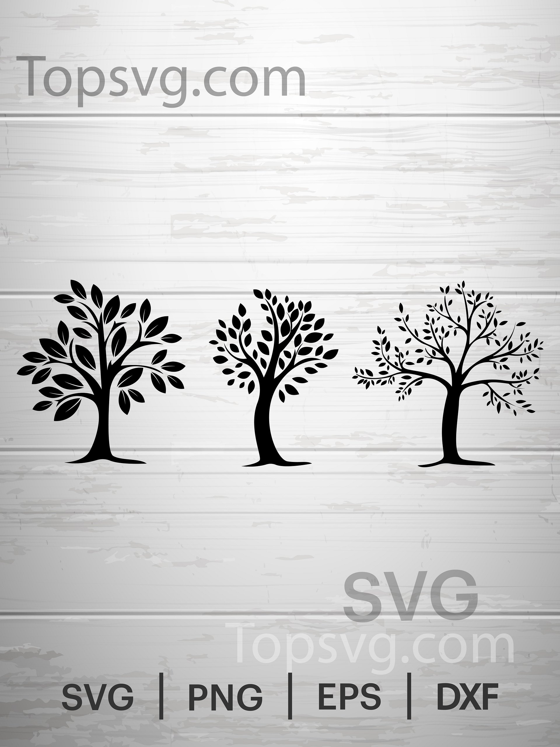 Tree Svg, Tree Vector, silhouette,Forest Clipart, Trees Cricut Cutting File product image (1)