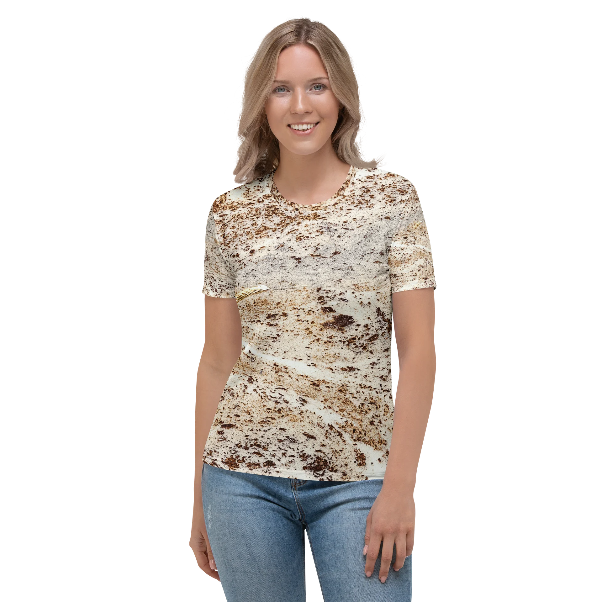 Espresso Swirl All-Over Print Women's Crew Neck T-Shirt product image (2)