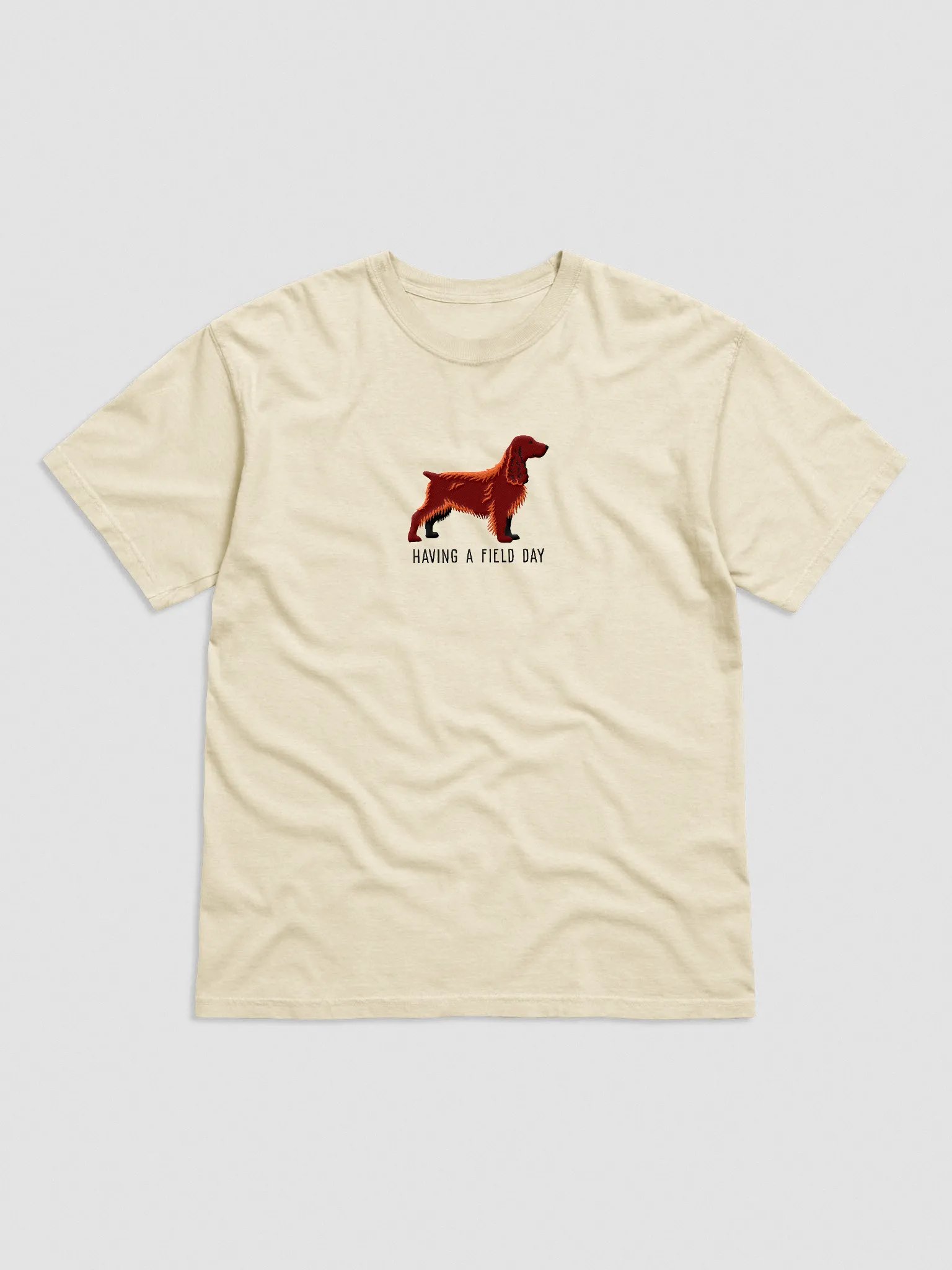 Having a Field Day T-Shirt(Embroidered) of a Field Spaniel(Liver) product image (4)