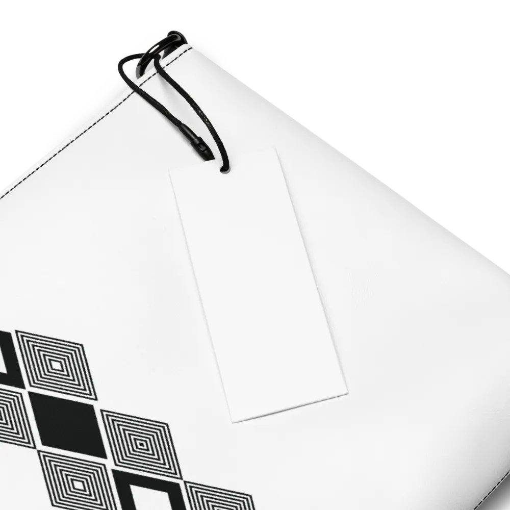 Black and white triangle design crossbody bag product image (10)