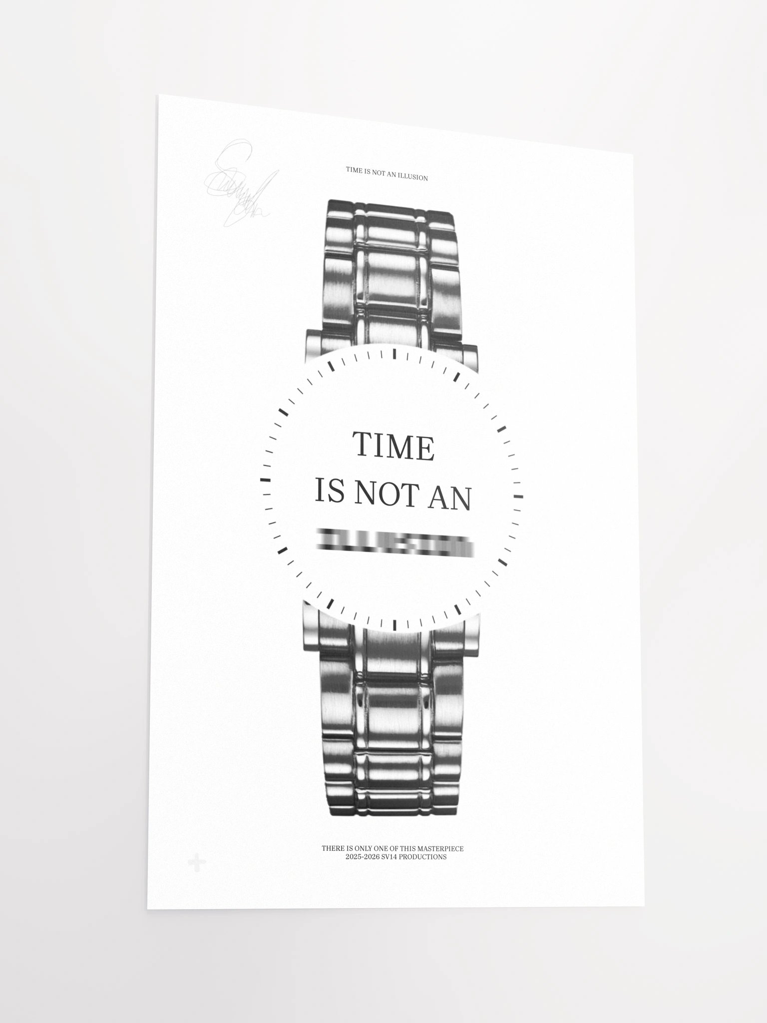 TIME IS NOT AN ILLUSION - WHITE PRINT product image (2)