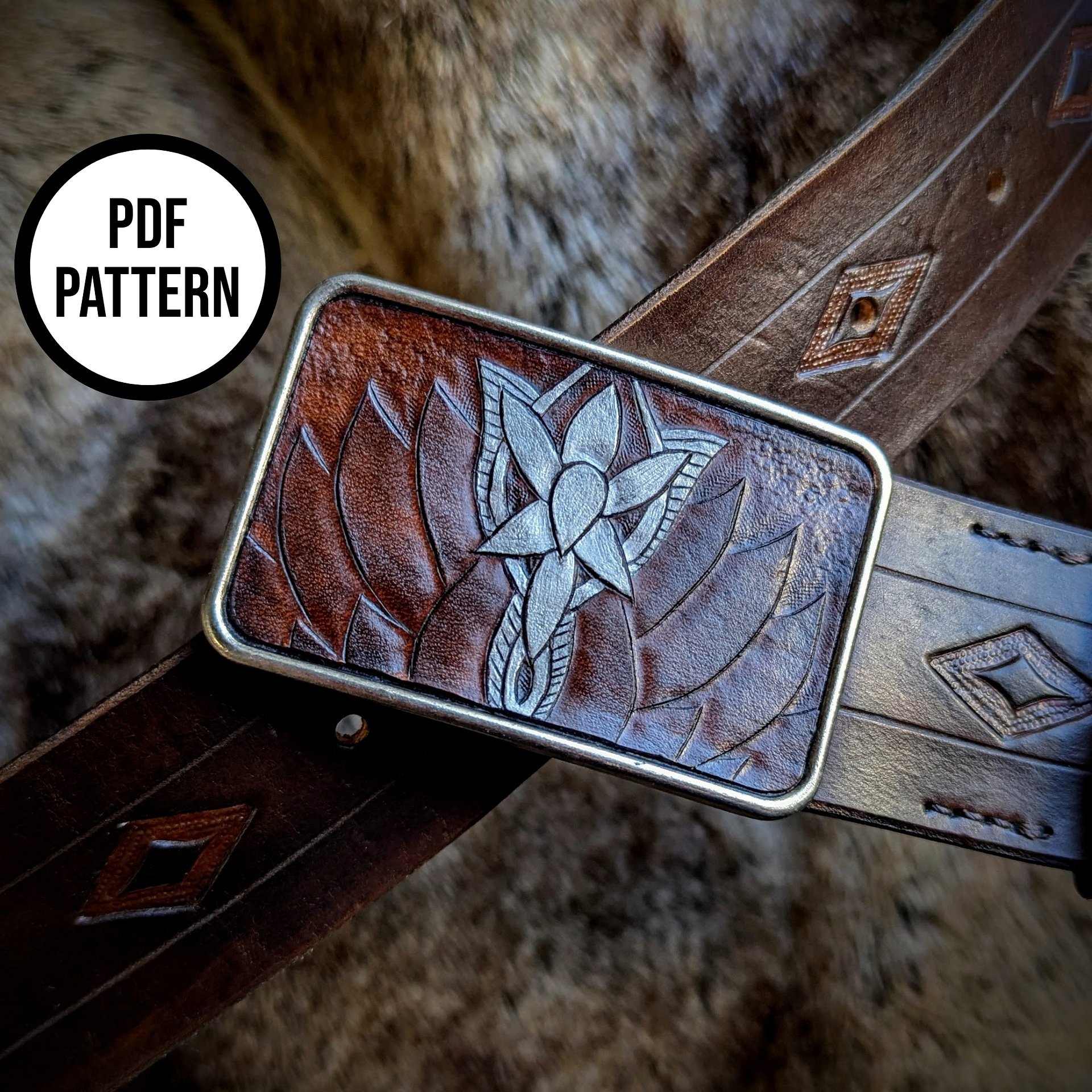 Ranger Belt Buckle - PDF Pattern for Leatherwork product image (4)