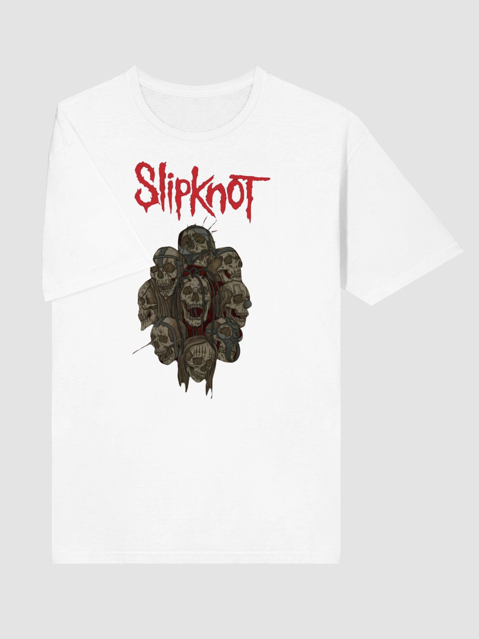 Slipknot T-Shirt Nine Members Skull Portrait Dark Art | Corey Taylor Nu Metal Graphic Tee | Heavy Metal Maggot Collector Shirt product image (4)