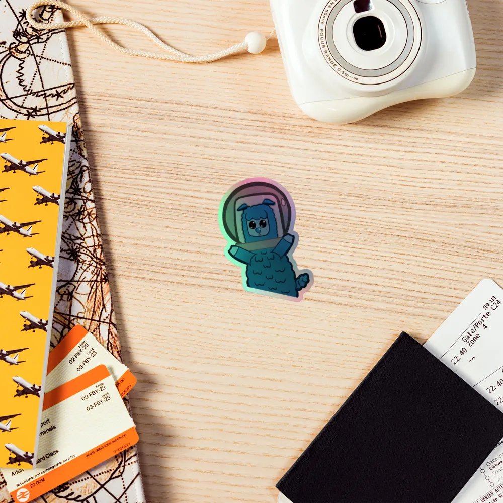 Cosmic Llama Holographic Sticker Set product image (7)