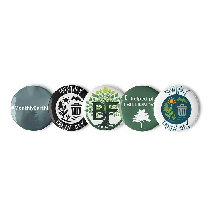 Monthly Earth Day Pin Buttons (25 Trees Planted) product image (1)