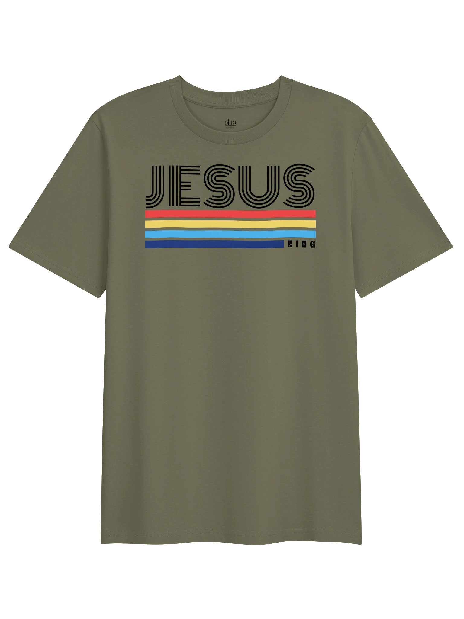 Retro Jesus King Minimalist Organic Tee product image (30)