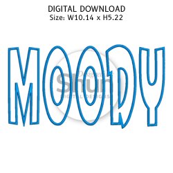 Moody Applique Embroidery Design product image (1)