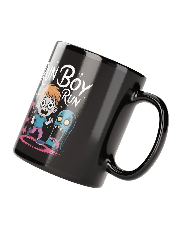 Run Boy Run Monster Glossy Black Mug product image (2)