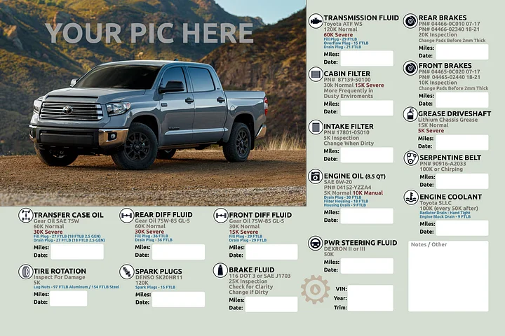 5.7 Custom MAINTENANCE TRACKER - FILLABLE PDF product image (1)