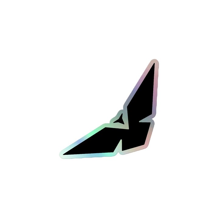 Classic Black Logo Holo Sticker product image (1)