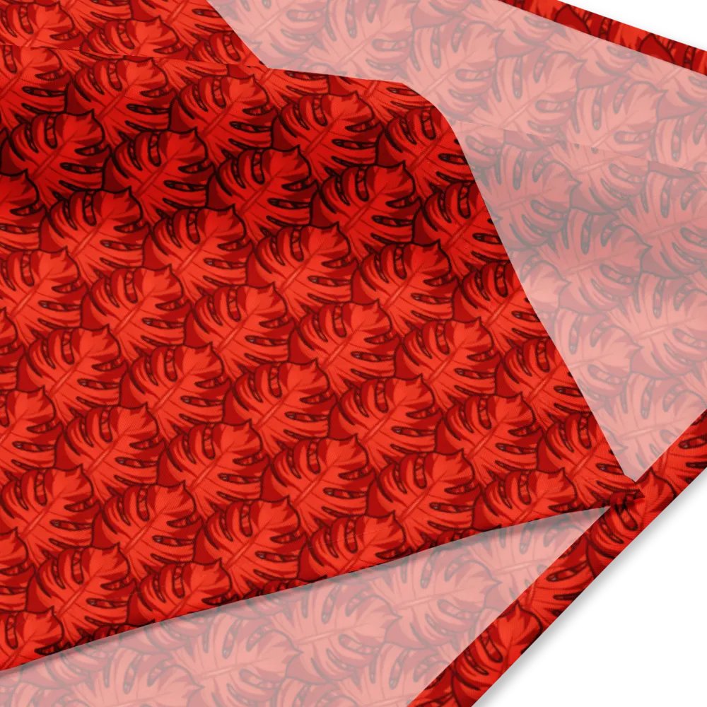Red Monstera Bandana product image (1)