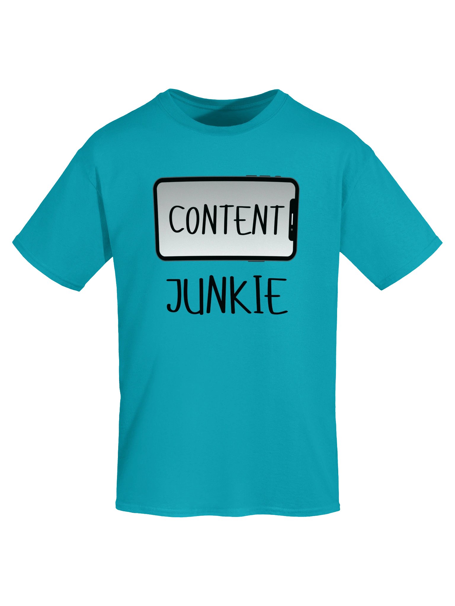 Content Junkie T-Shirt Teal Cotton product image (5)