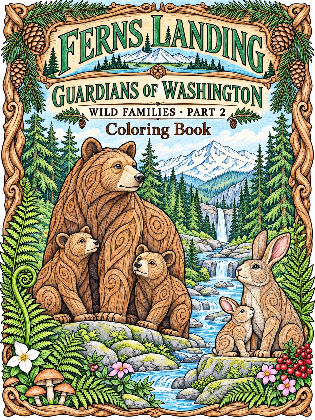 Guardians of Washington: Wild Families | Part 2 | Woodland Animal Coloring Book | Printable PDF Digital Download
