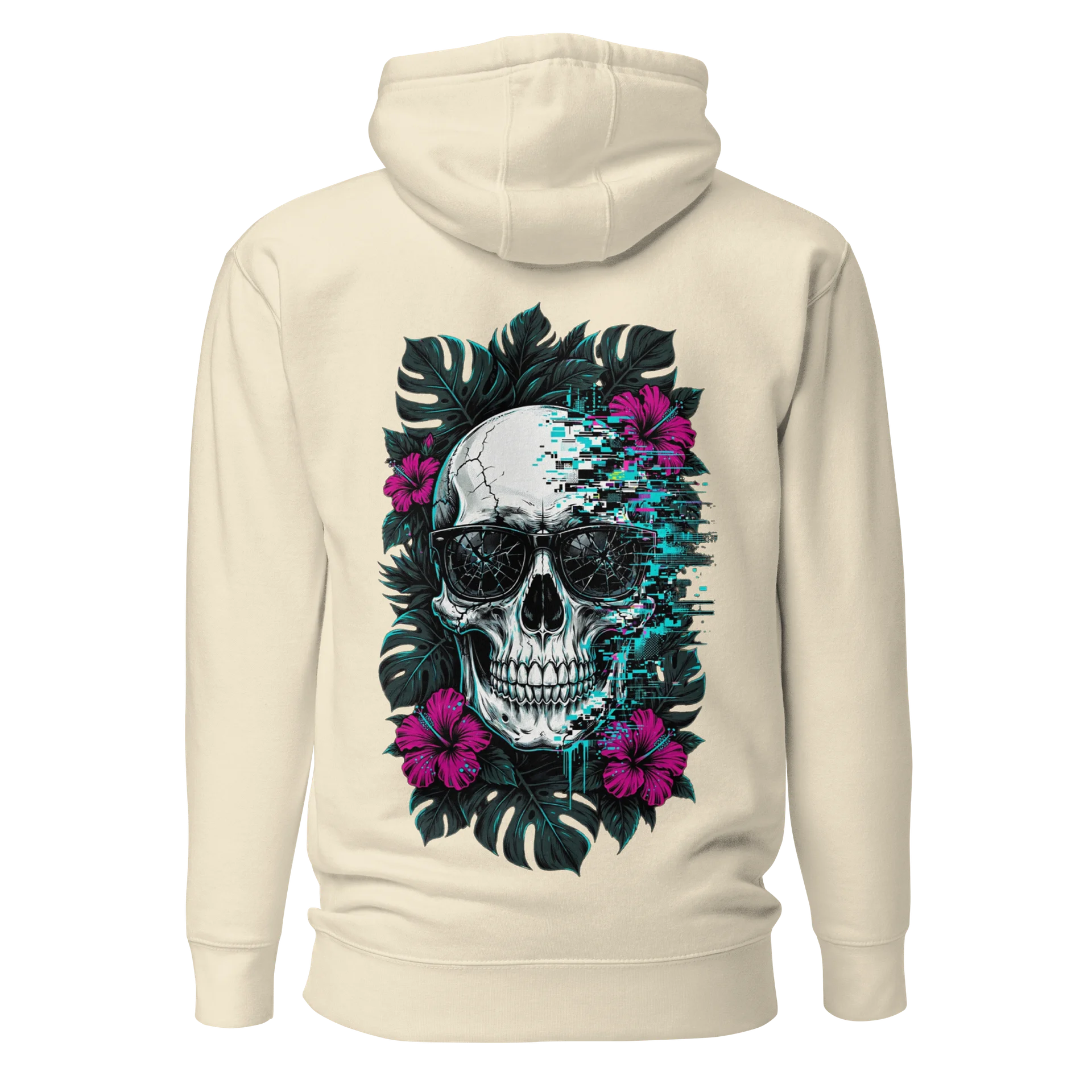 Neon Revenant Skull Glitch Premium Hoodie product image (1)