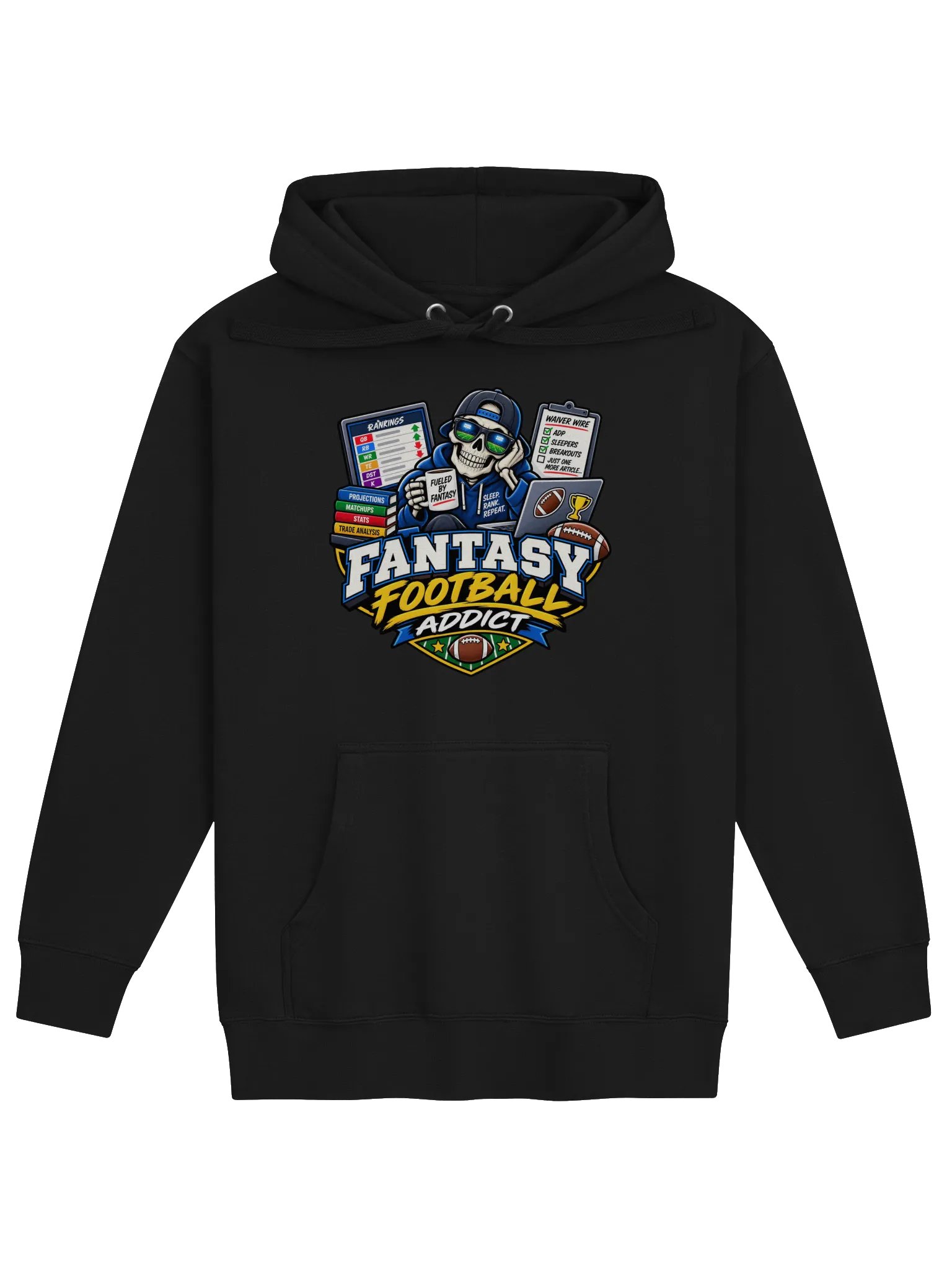 Fantasy Football Addict Skeleton Hoodie product image (1)