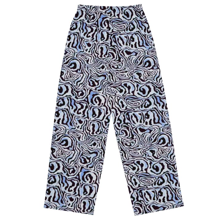 Blue Black Snake Pattern Pants product image (2)