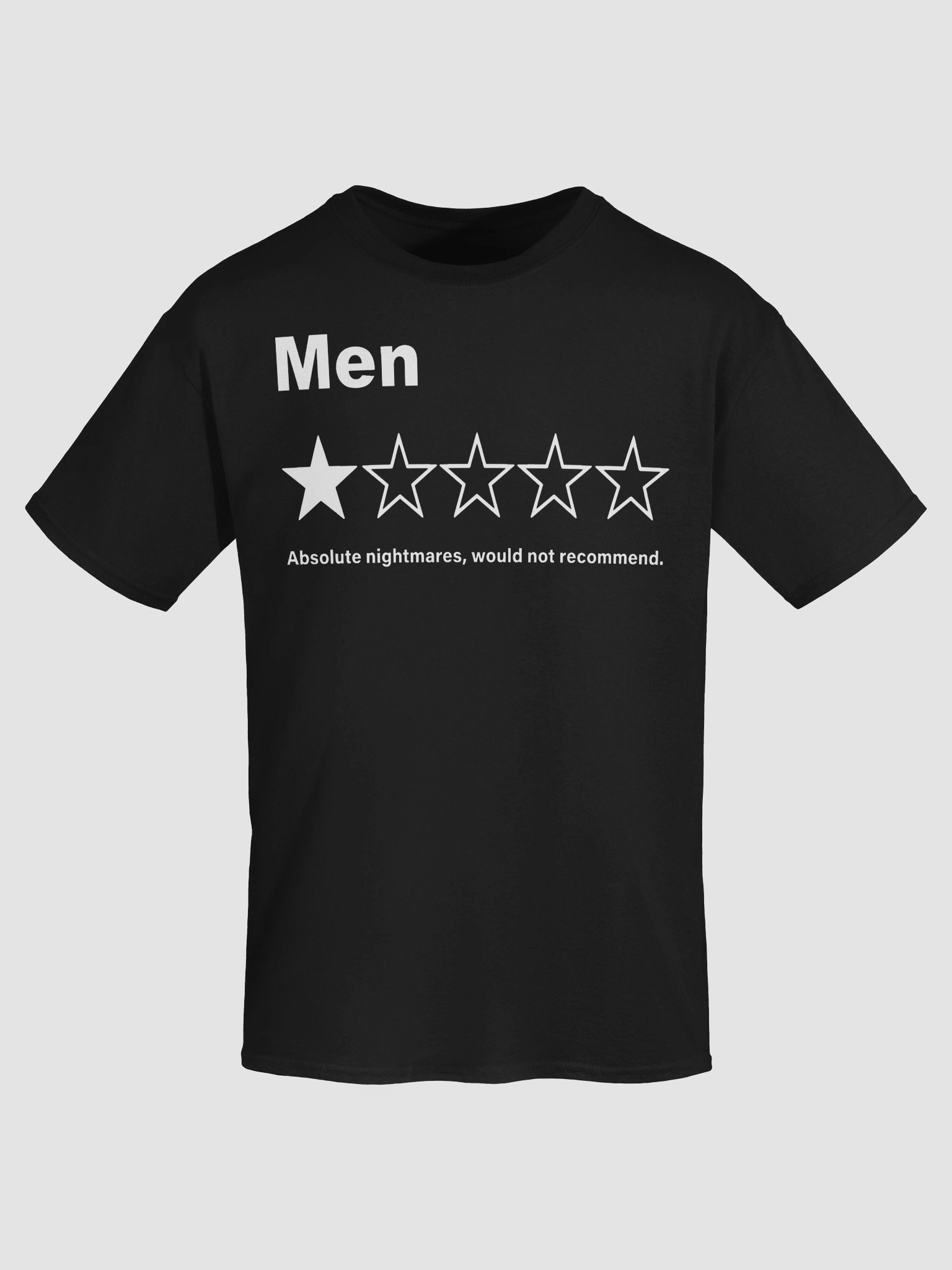 Men 1 Star Review T-Shirt - Funny Sarcastic Dating Humor Tee product image (5)
