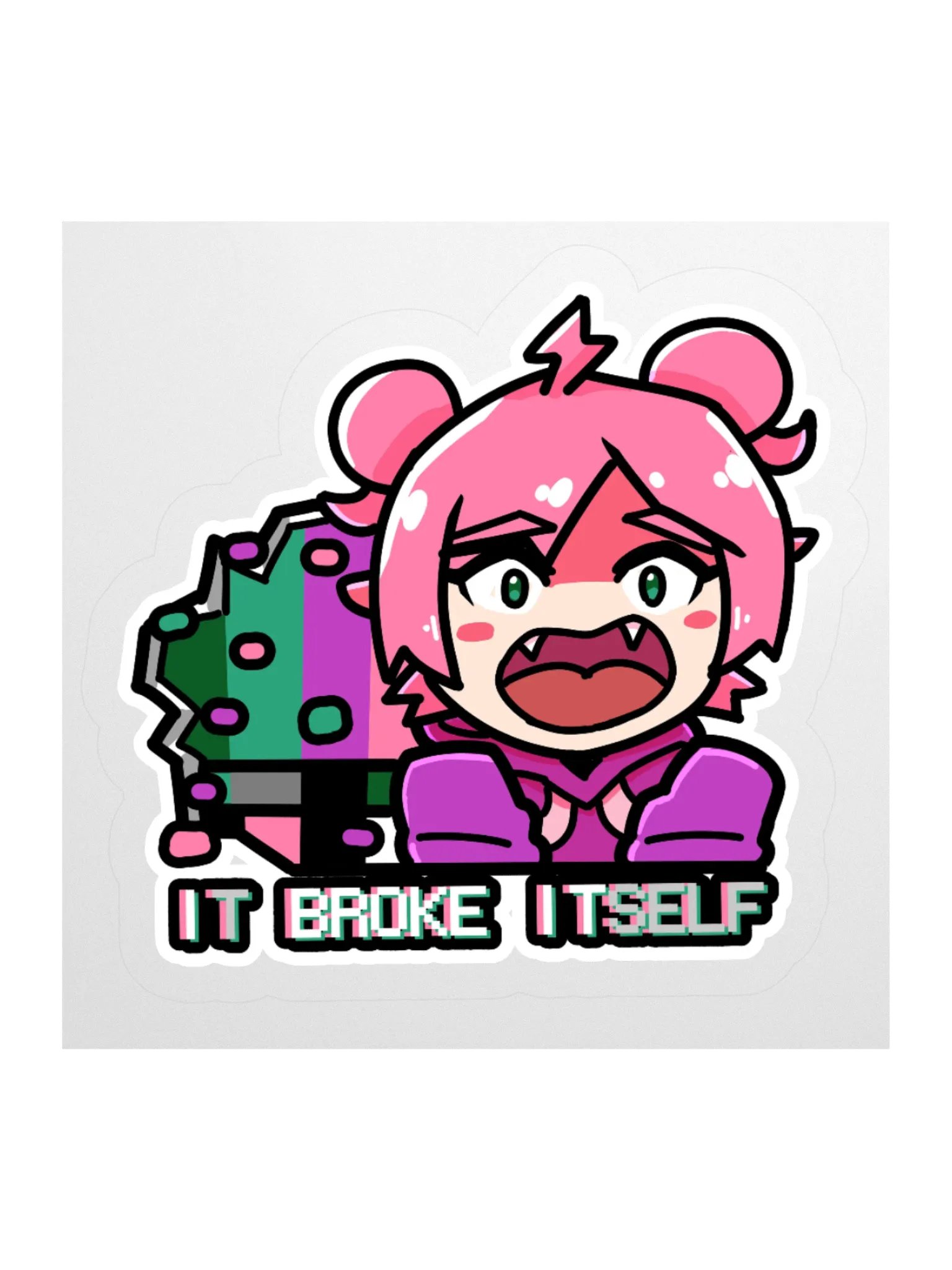 It Broke Itself Sticker product image (1)
