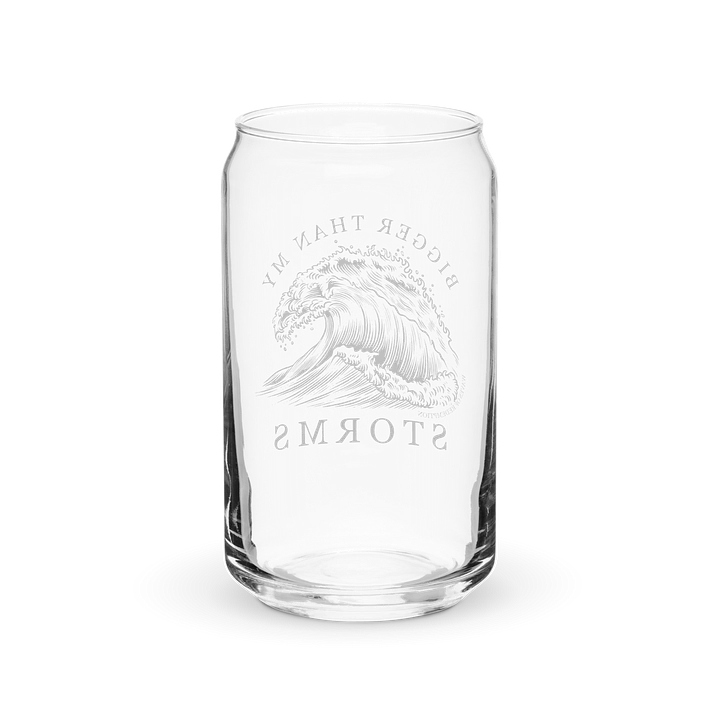 Bigger Than My Storms Glass Tumbler product image (2)
