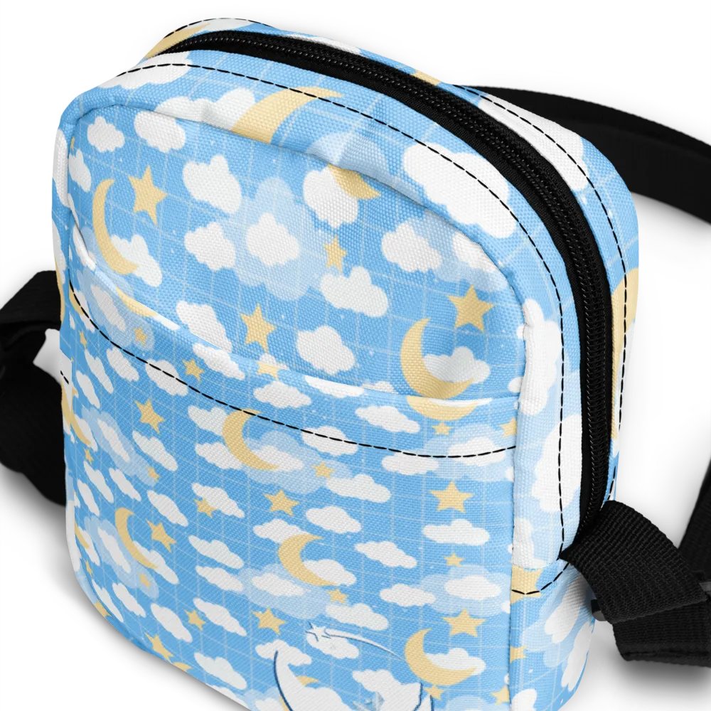 You are Enough 20 languages Blue Moon Grid Imaginary Story Cross Body Bag product image (11)