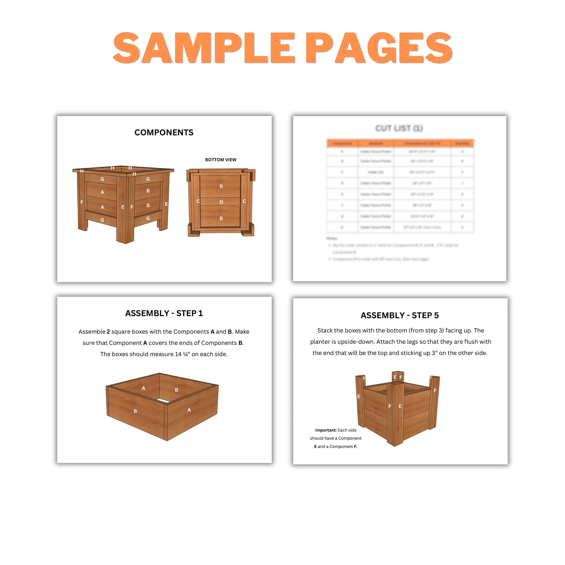 15" Cedar Planter Plans (PDF) product image (5)