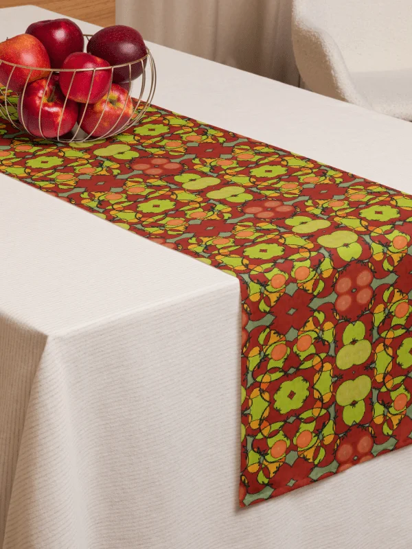 Tomato Glow – Vivid Pattern Table Runner product image (1)