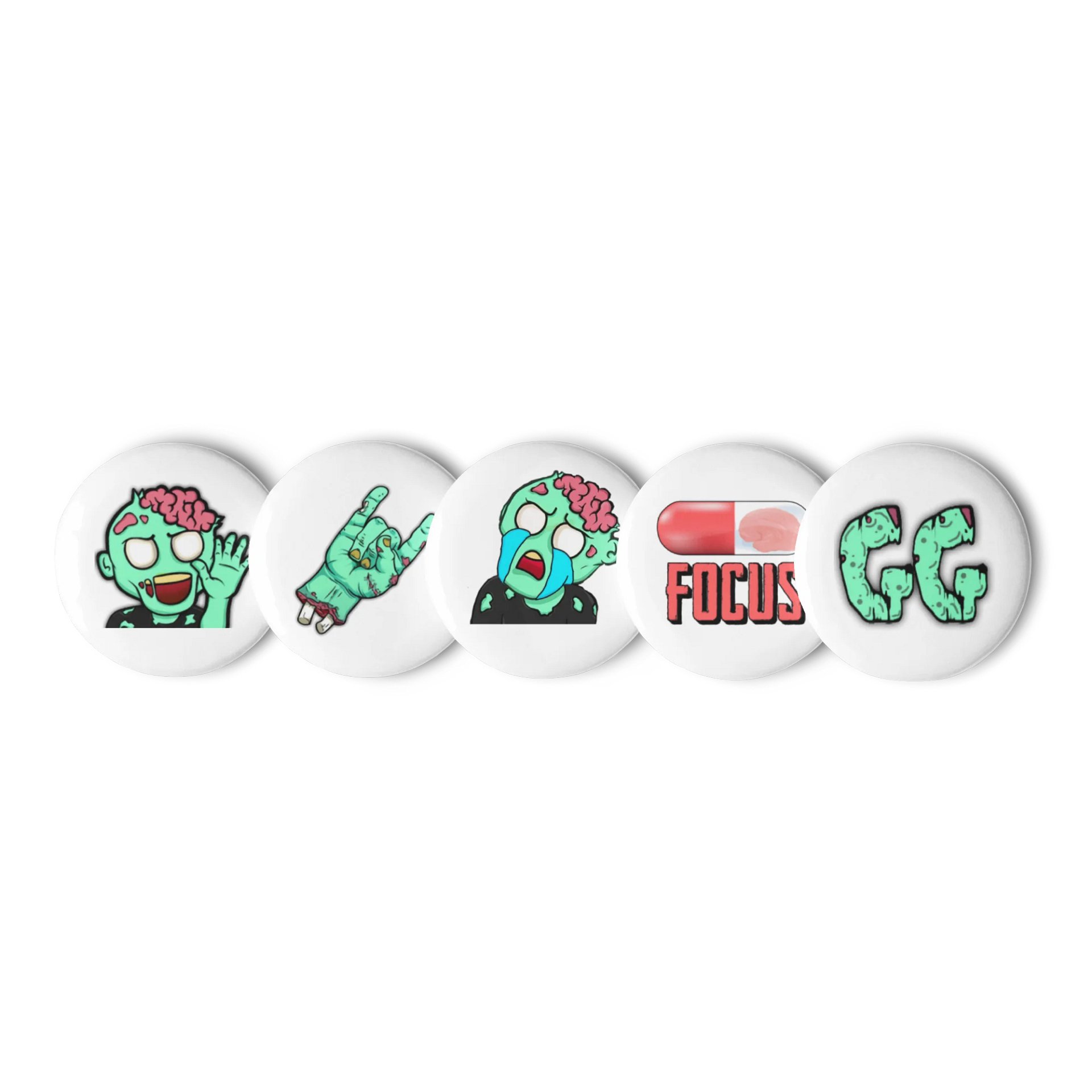 KillrZombie Emote Pin Buttons Set 2 product image (1)