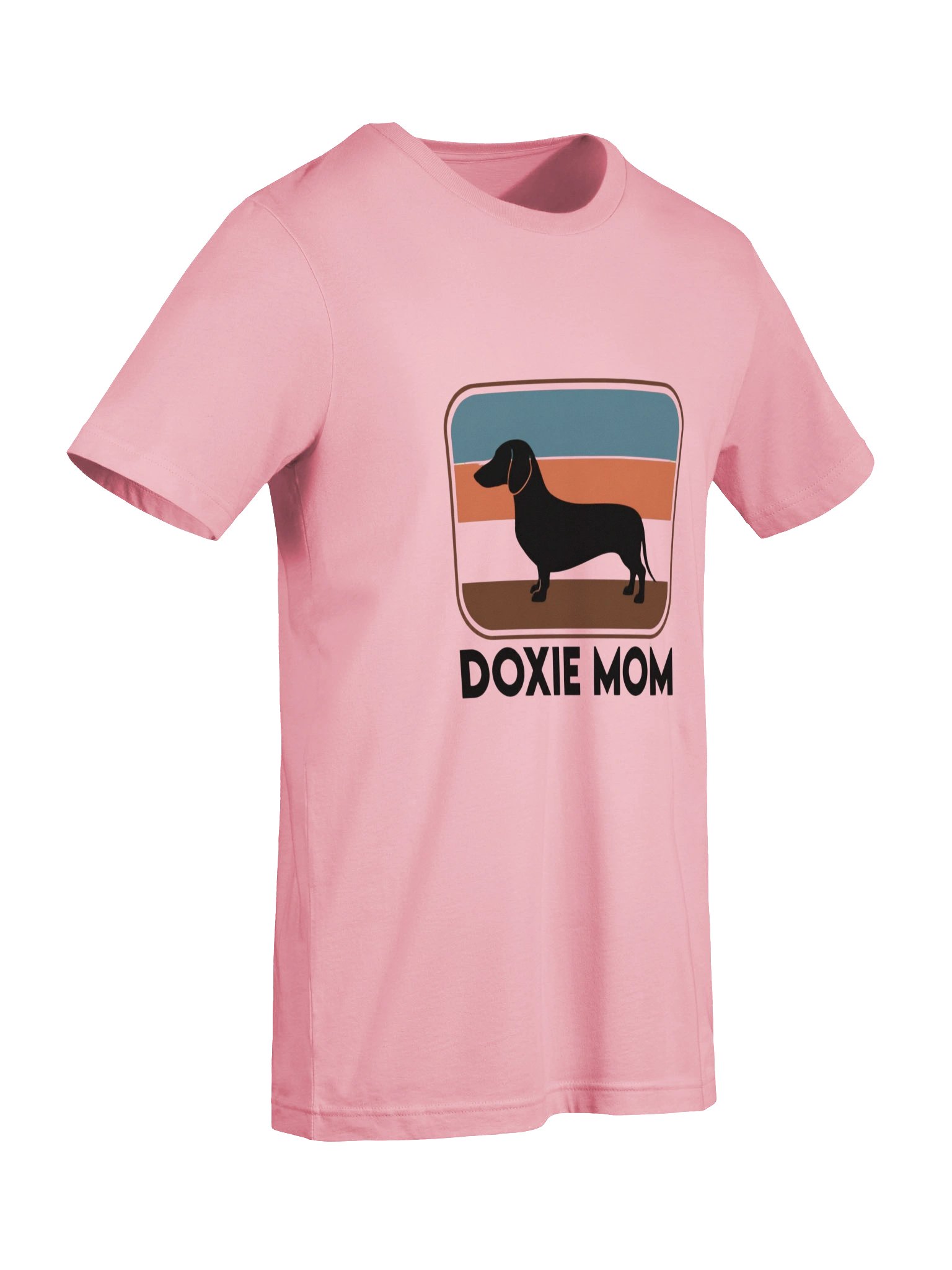 Retro Sunset Doxie Mom Shirt | Dachshund Silhouette Tee product image (12)