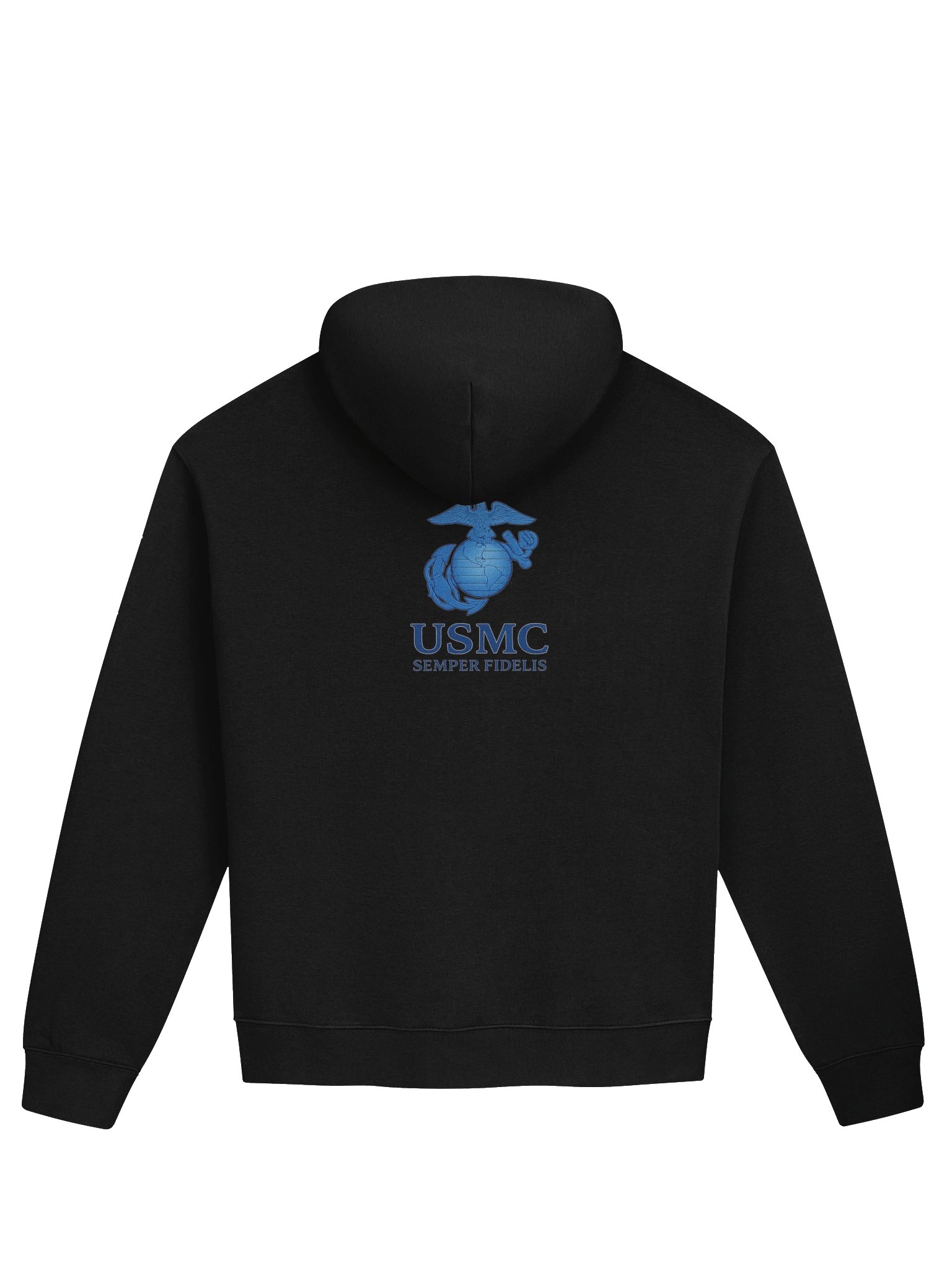 Embroidered USMC Hoodie Blue product image (2)