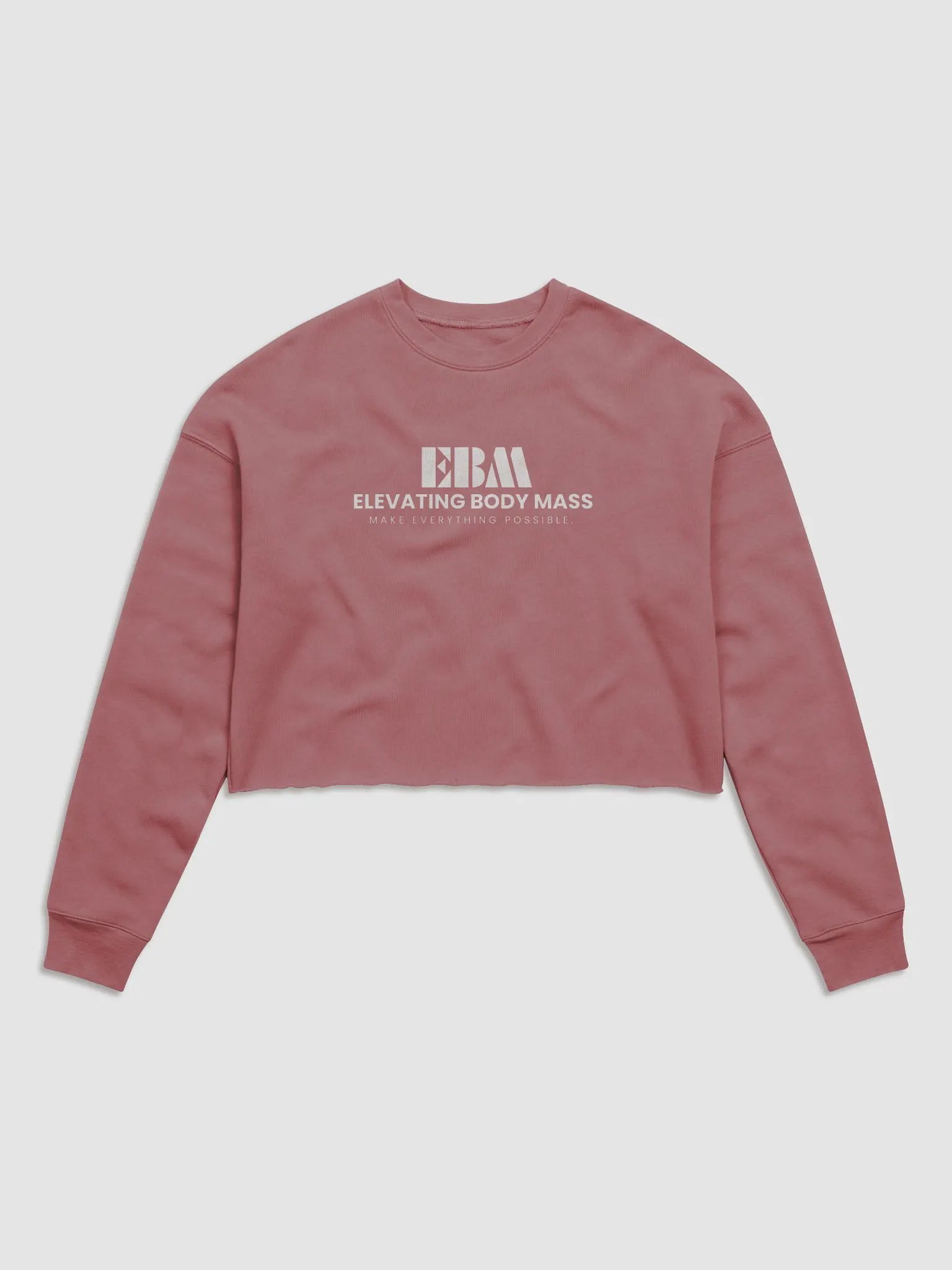 EBM Women's Fleece Crop Sweatshirt (White Logo) product image (25)