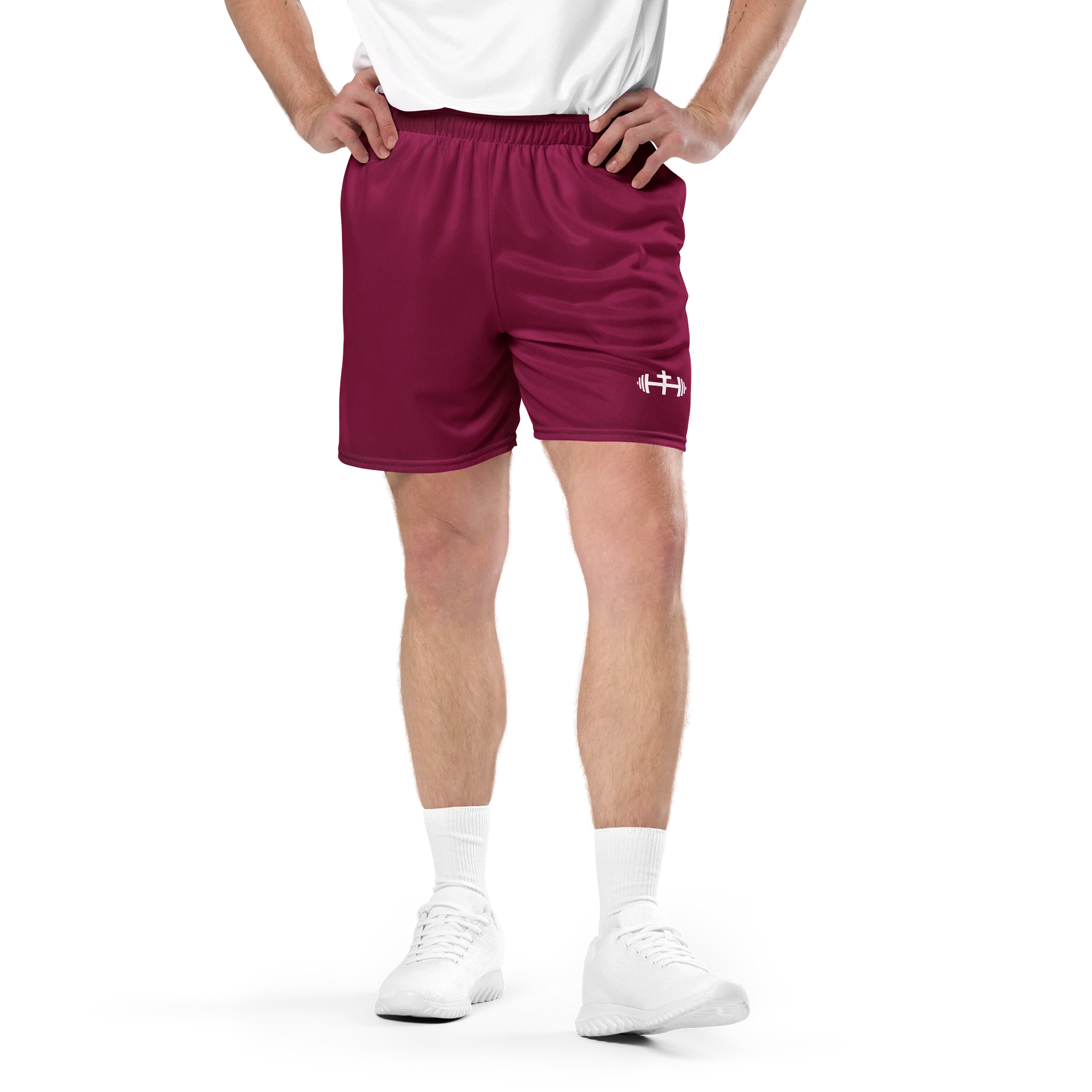 His House Mens Performance Mesh Shorts - Maroon product image (1)