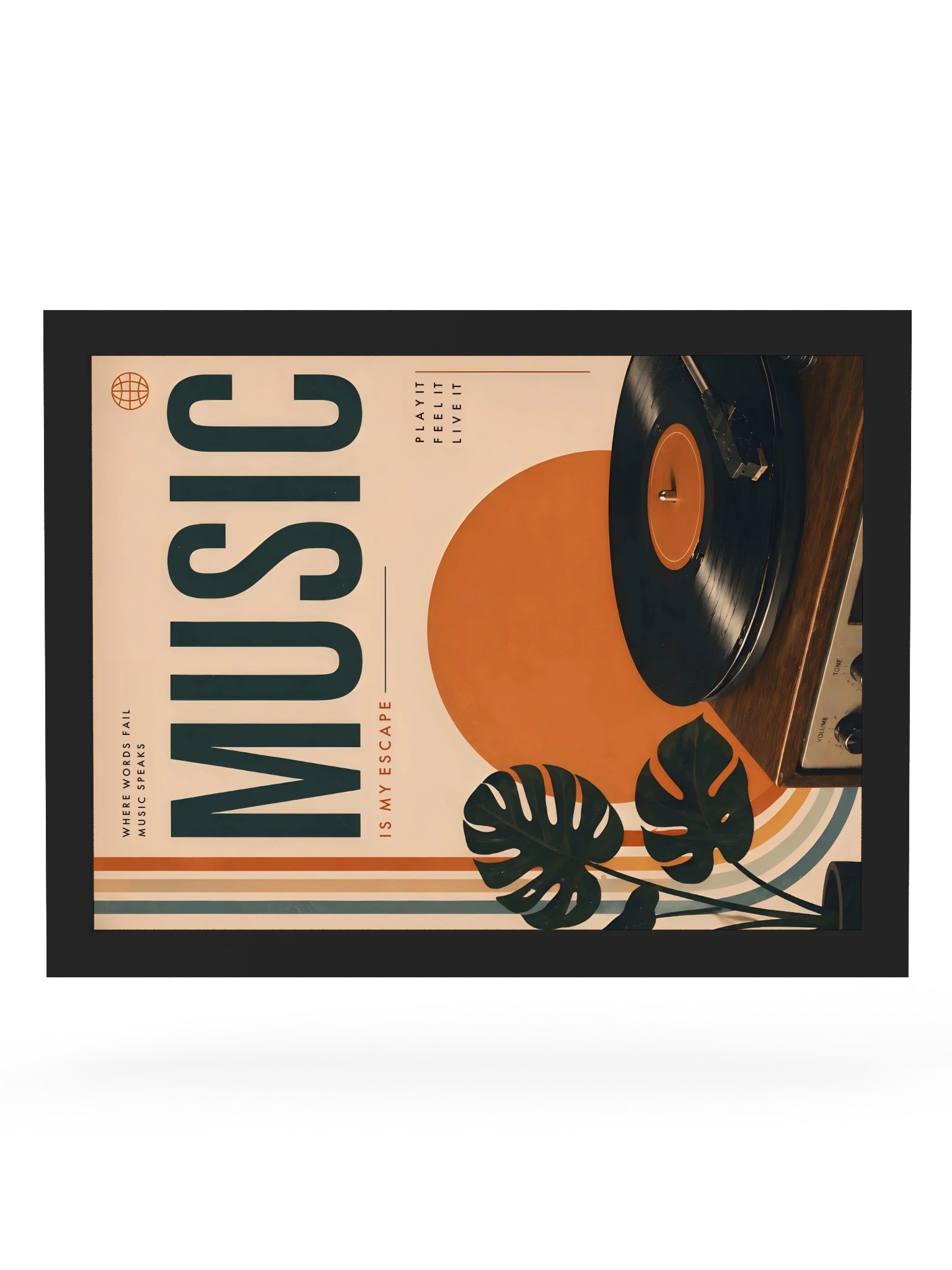 Music Speaks — Retro Framed Poster product image (6)