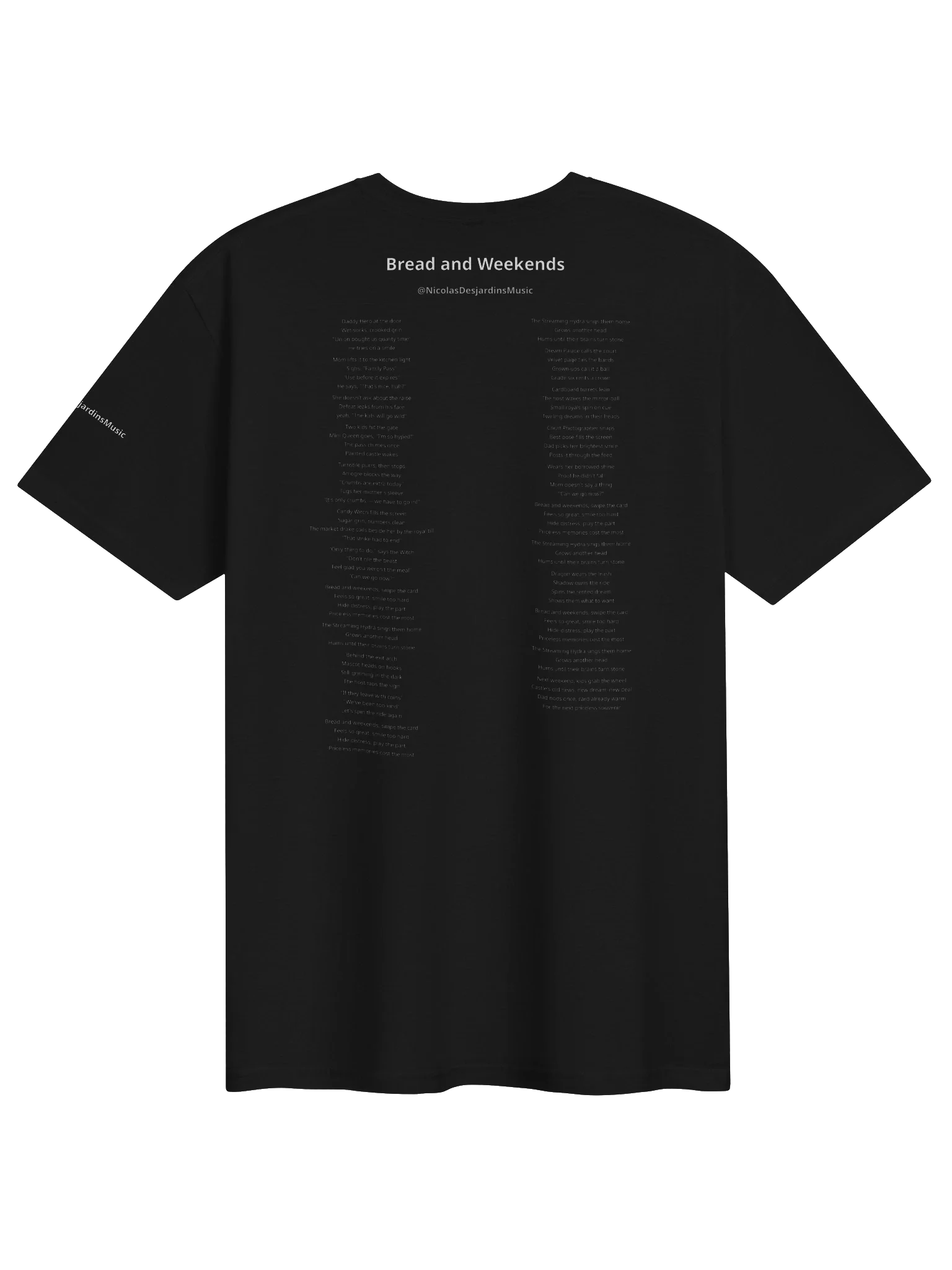 Bread and Weekends — Lyrics Tee - VBxv57OkPro