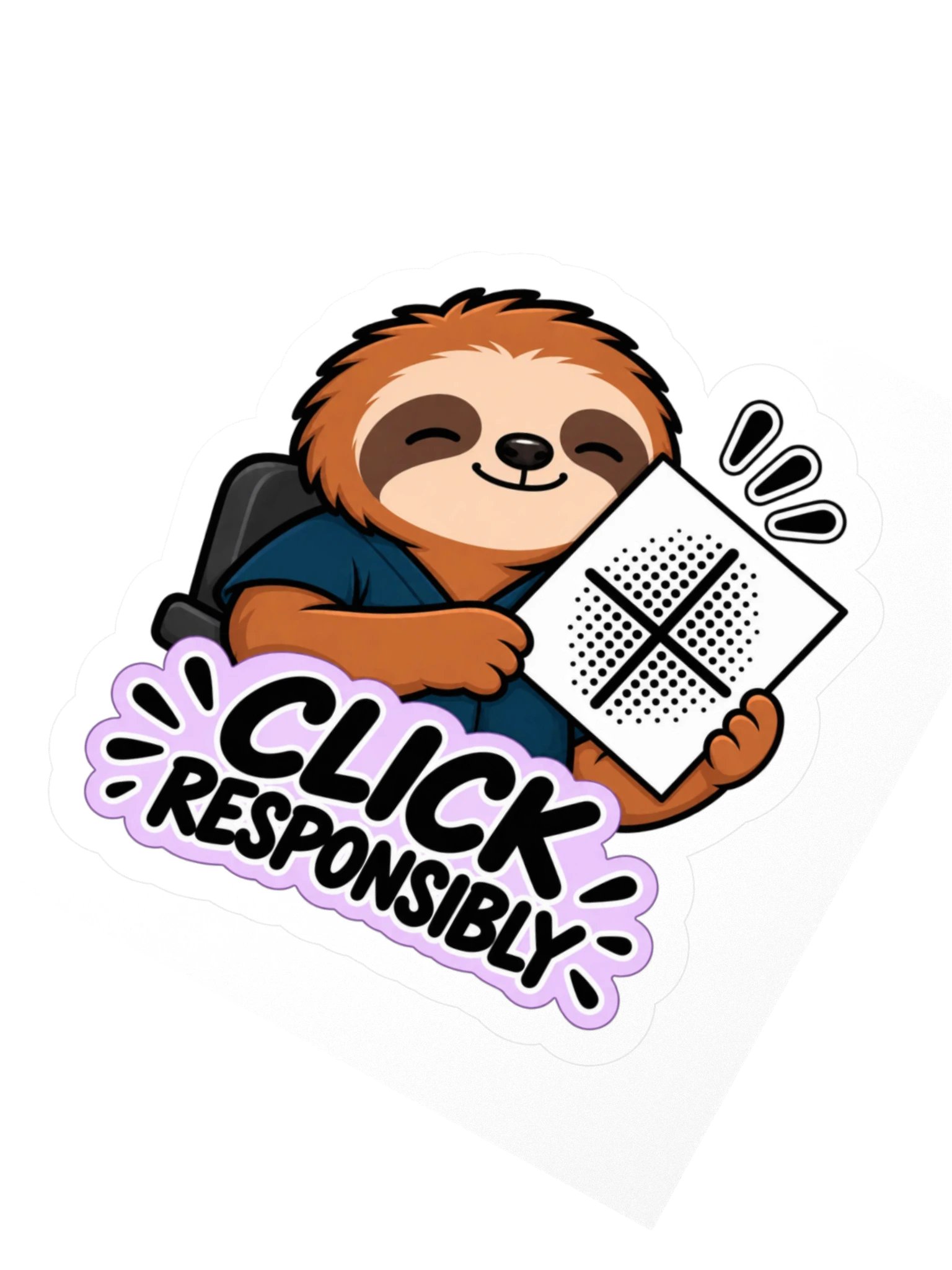 Sleepy Optometrist Click Responsibly Sticker product image (2)