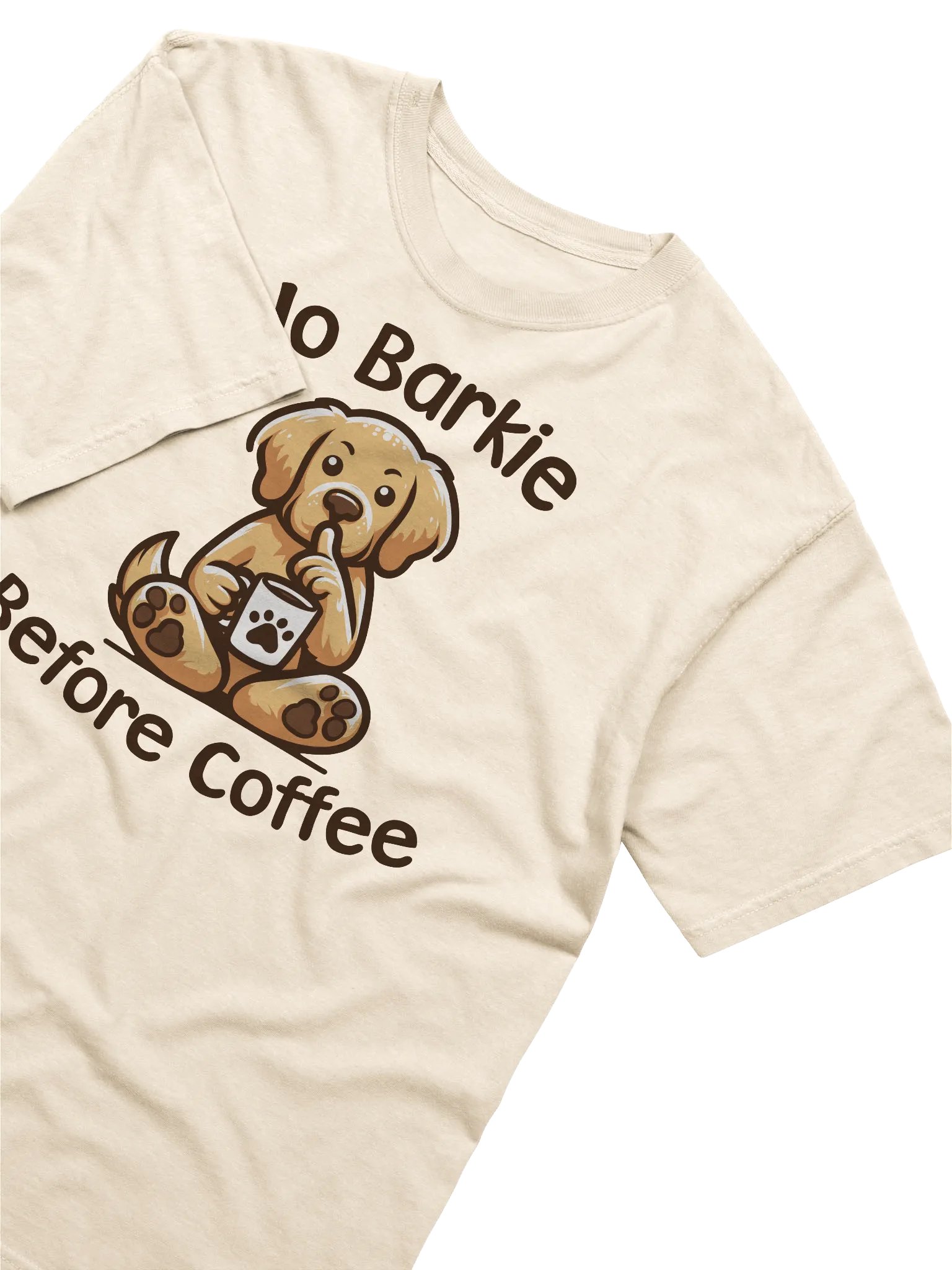 No Barkie Before Coffee Golden Retriever - Tee product image (2)