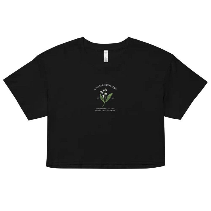 ANIMAL CROSSING FLOWER | CROP TOP | EMBROIDERED | DARK VER product image (2)