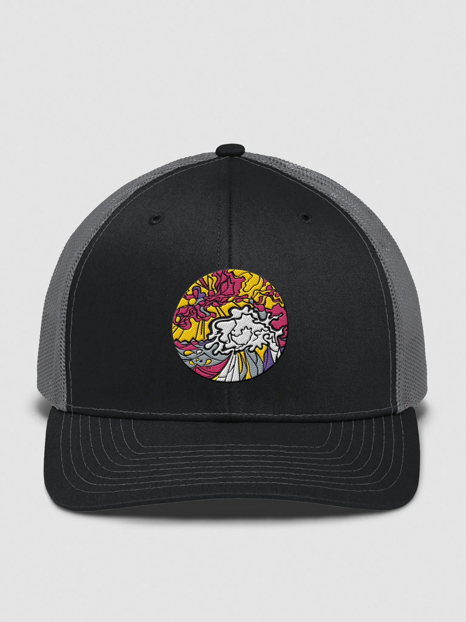 Vibrant Swirls Snapback Hat - Wave at Sunset product image (3)