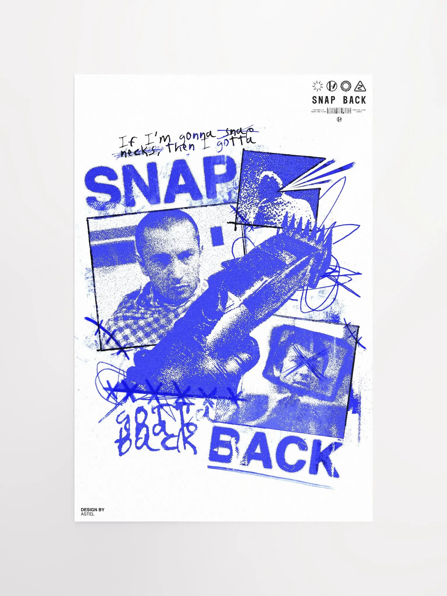 Twenty One Pilots - Snap Back Poster (BLUE VERSION) product image (1)