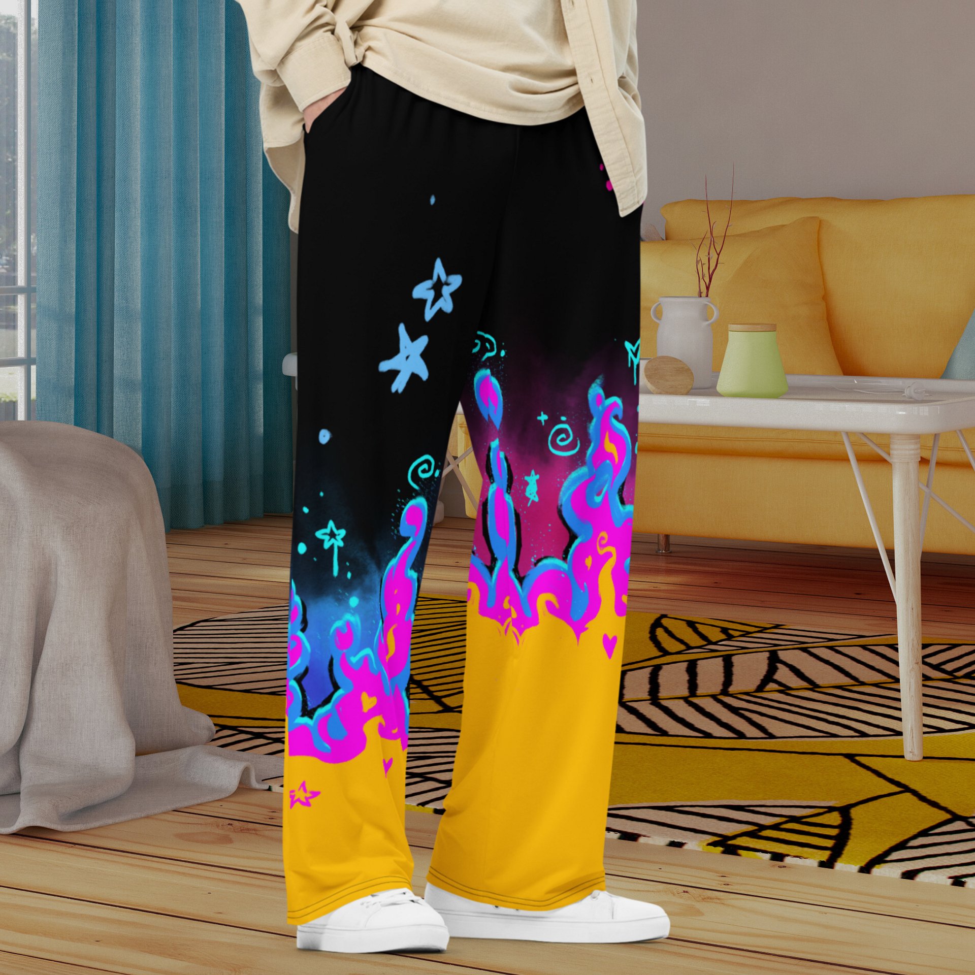 RISE Collection: Subtle Pansexual Pride Phoenix Wide Leg Pants product image (1)