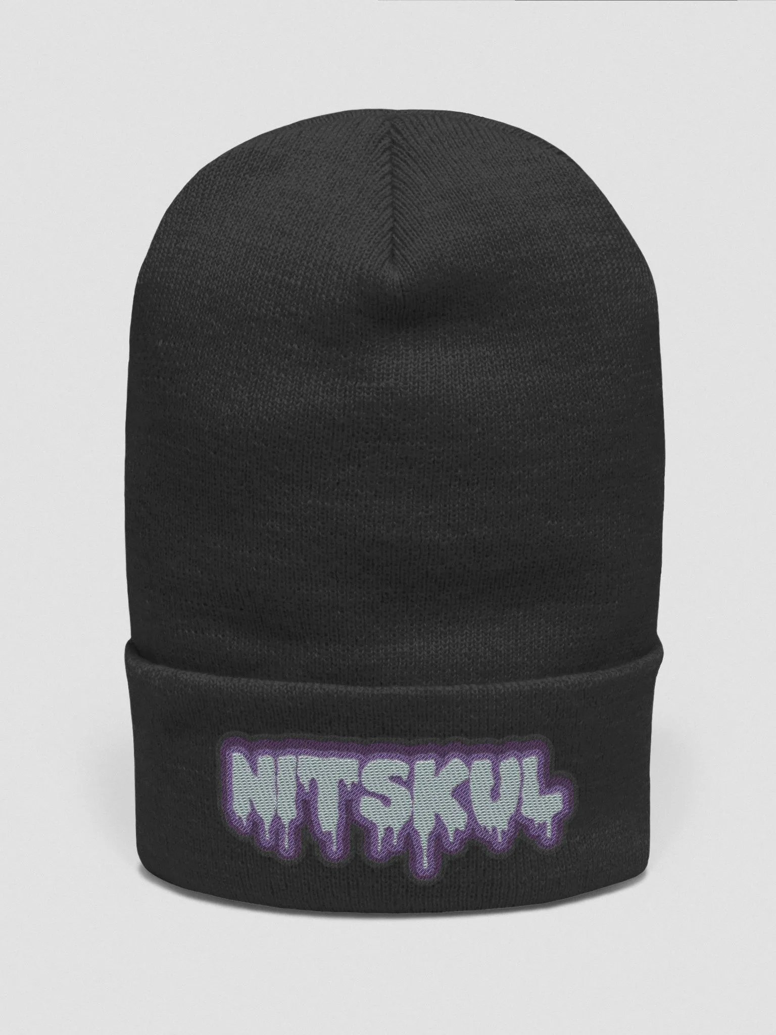 Drippy Nitty Embroidered Cuffed Beanie product image (1)
