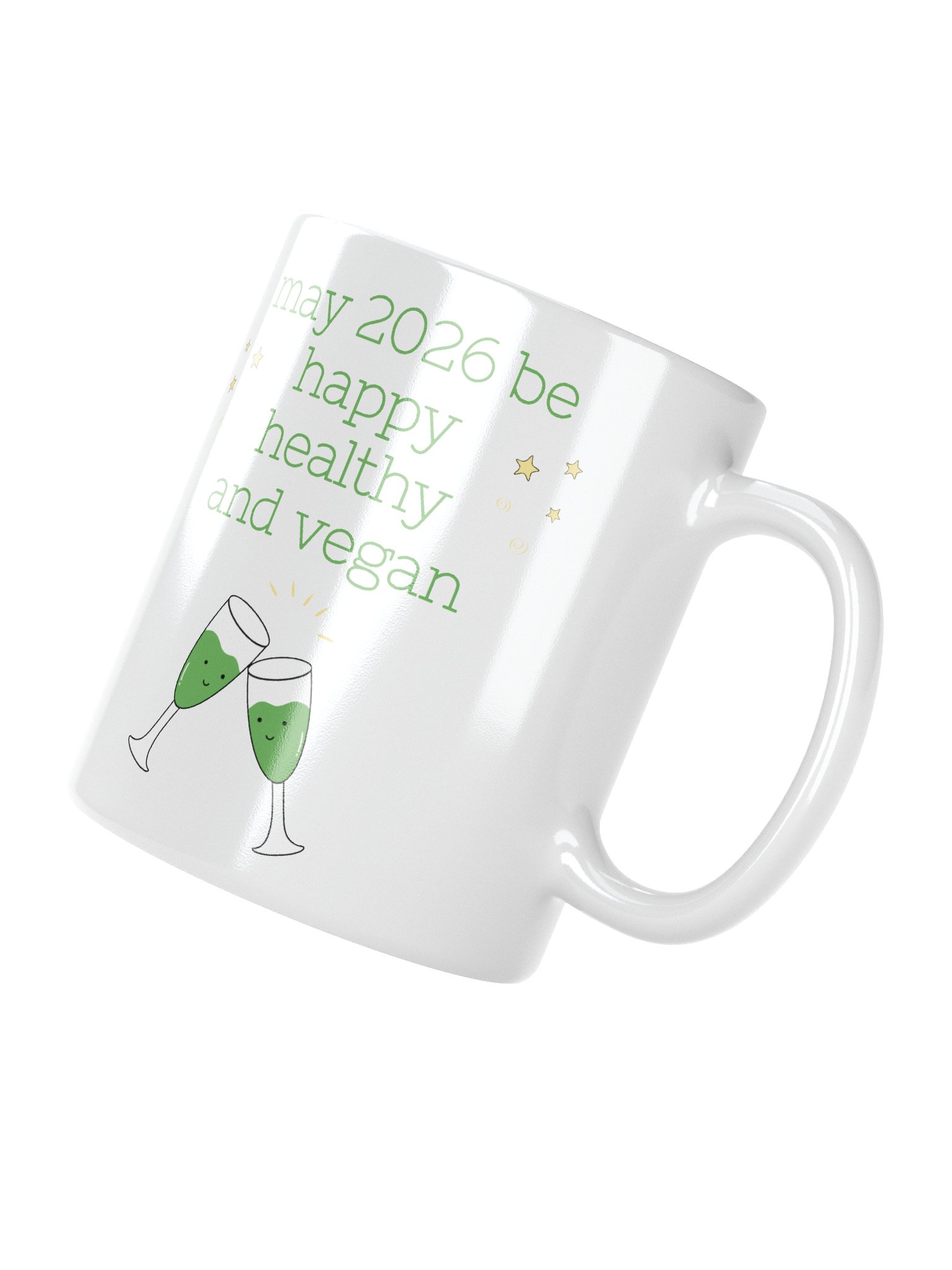 “Happy, Healthy, and Vegan 2026” Coffee or Tea Mug product image (3)