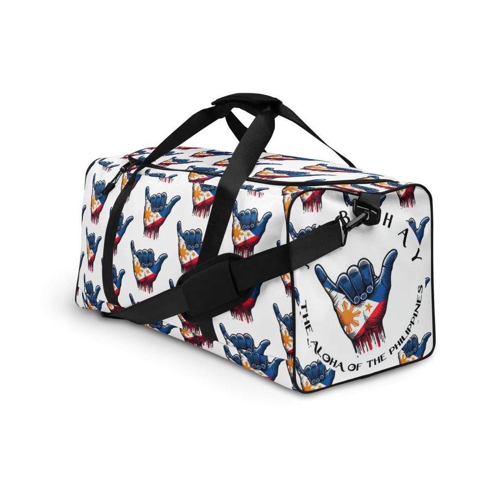 Mabuhay The Aloha of the Philippines Duffle Bag - Shaka Hang Loose Vibes for Your Adventures product image (10)