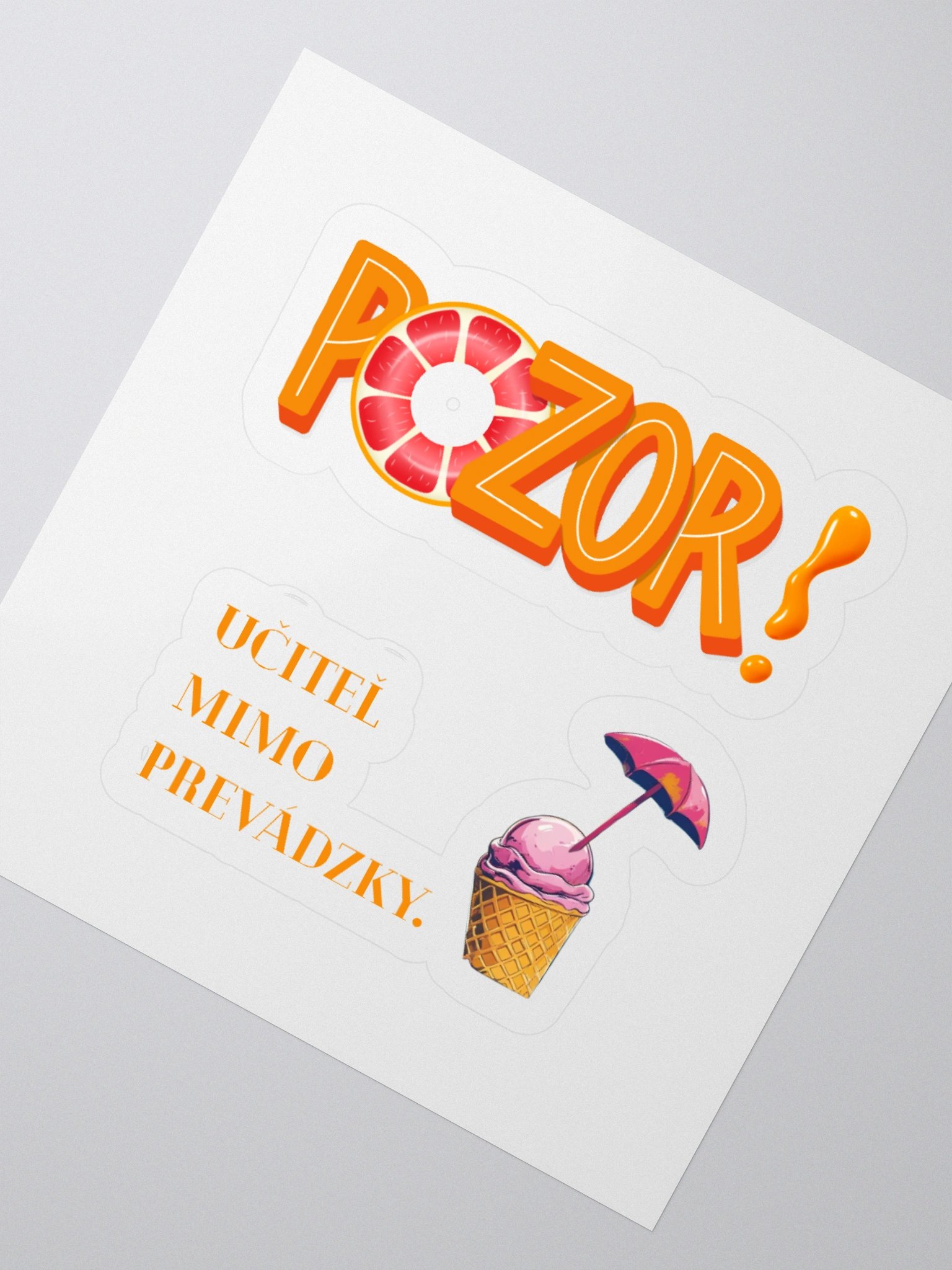 "Učiteľ mimo prevádzky" nálepka product image (2)
