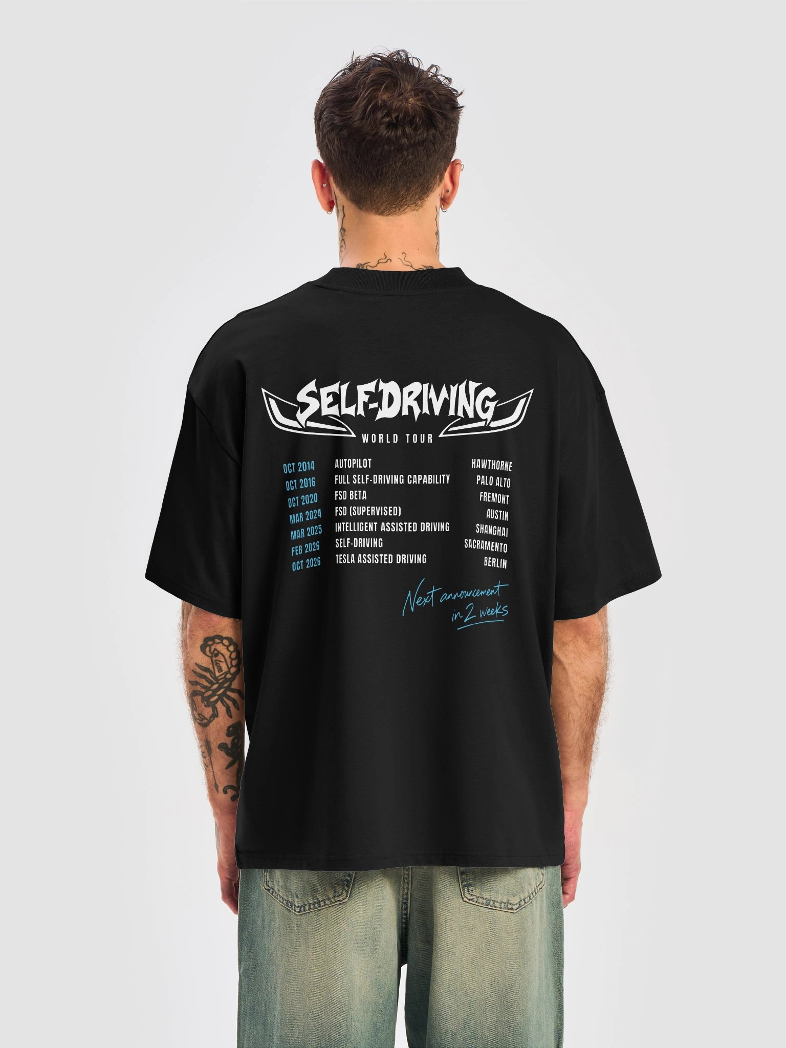 Self-Driving World Tour Tee (Oversized Fit) product image (5)