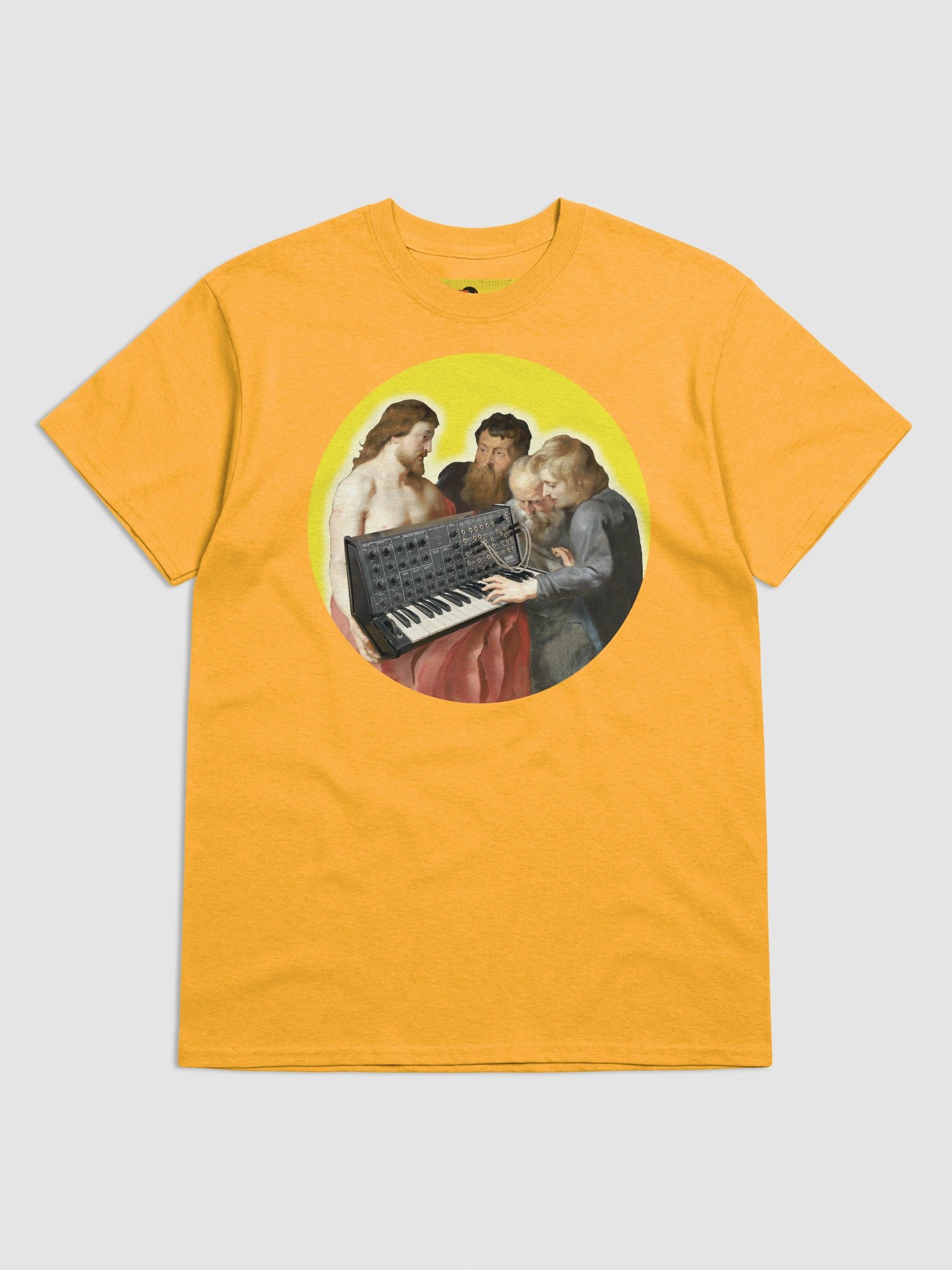 He died for our synths, by Frank Fonik (K.0.r.g. M-S 20), Techno EDM Unisex t-shirt product image (1)