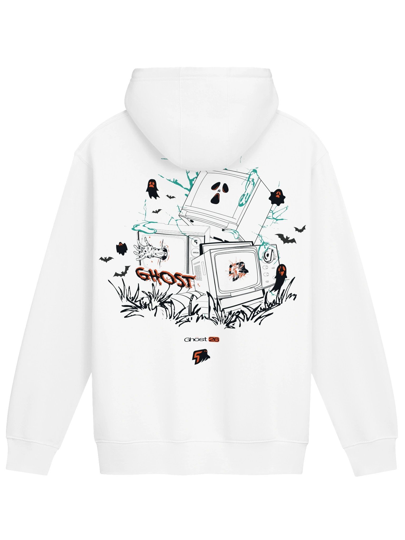 Dead Signal White Hoodie product image (2)