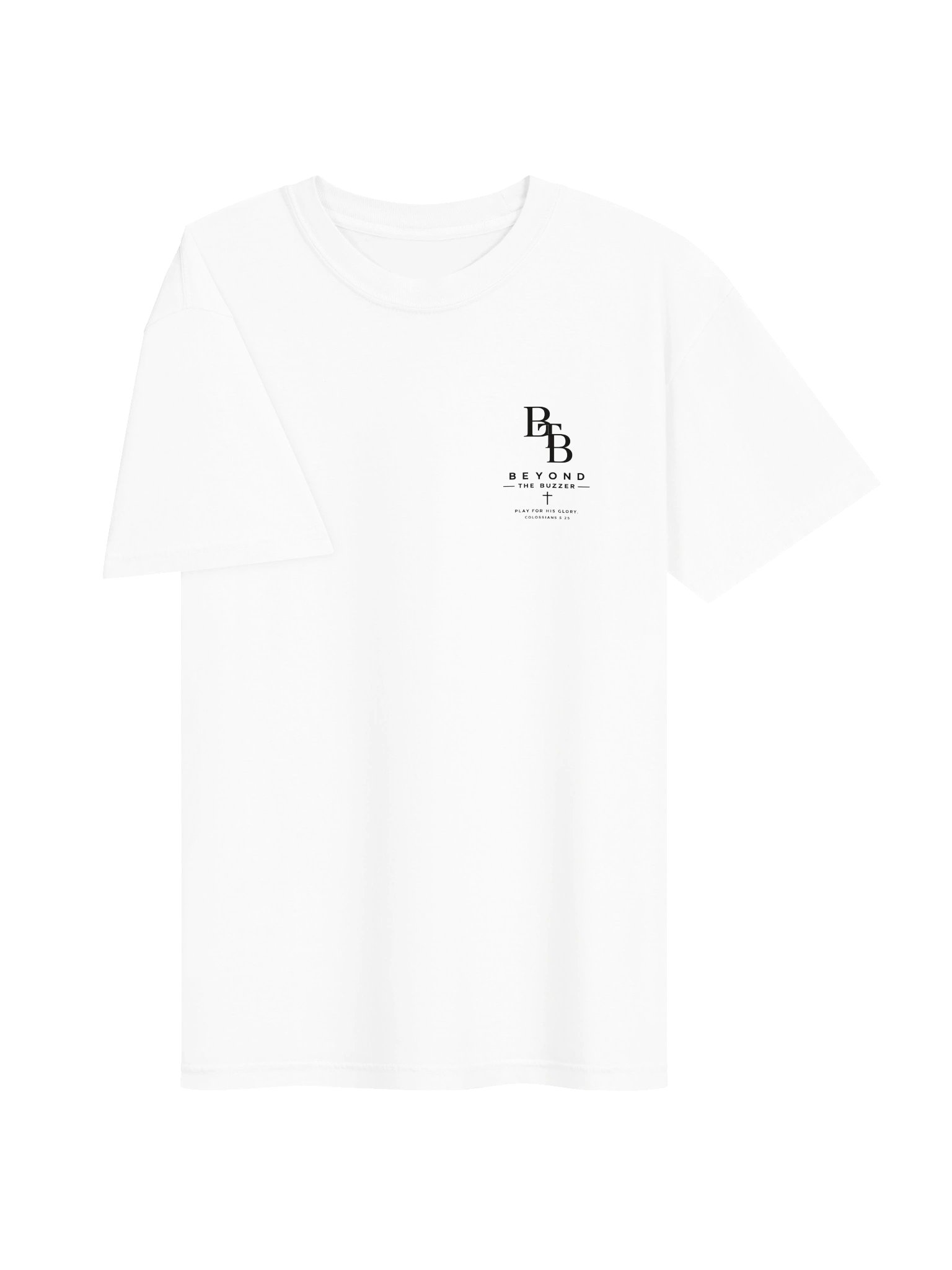 Behind the Buzzer Basic White Tee product image (3)