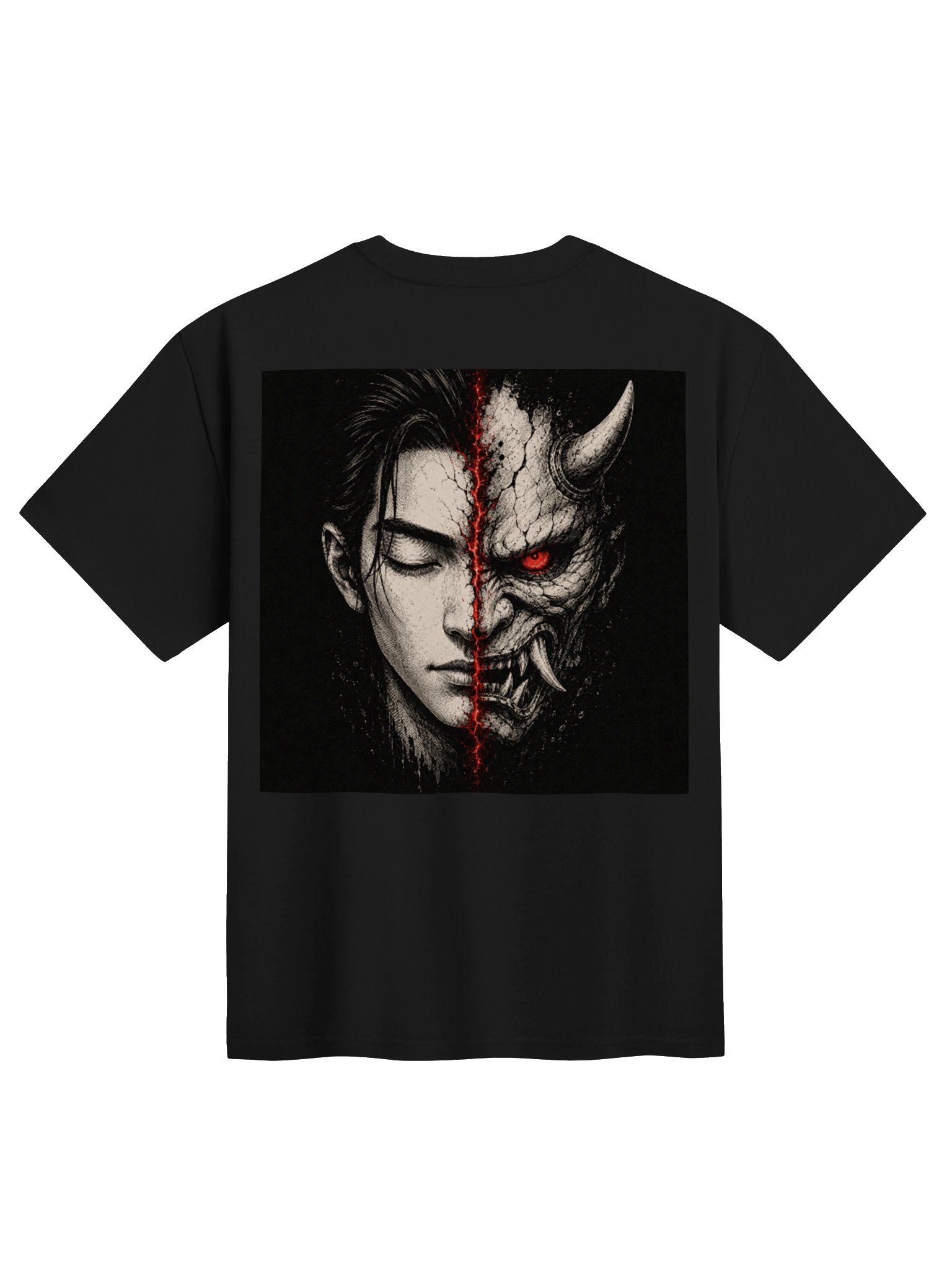 Inner Oni – Japanese Oni Mask Oversized Graphic T-Shirt | Dark Streetwear product image (1)