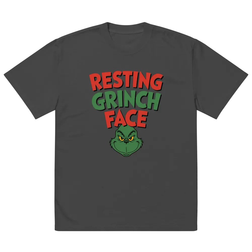 Resting Grinch Face Oversized Tee product image (2)